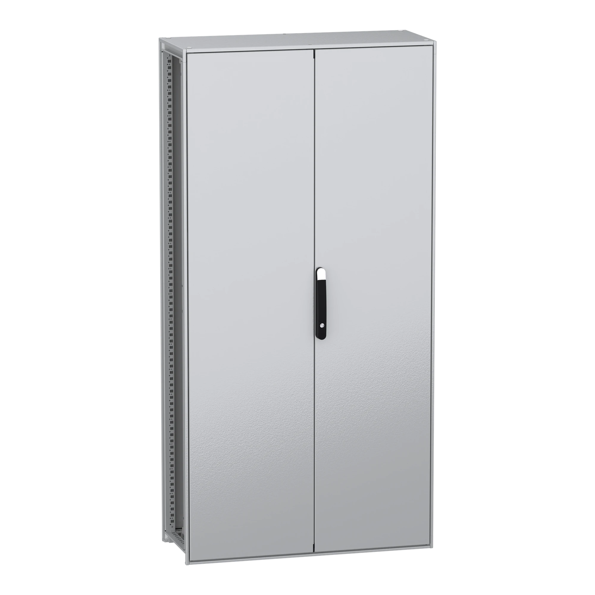 Schneider Electric NSYSFN2010402DP Freestanding enclosure, PanelSeT SFN, made of decarbonized steel, with mounting plate, assembled, 2000x1000x400mm, 2 doors, IP55 (img_001)
