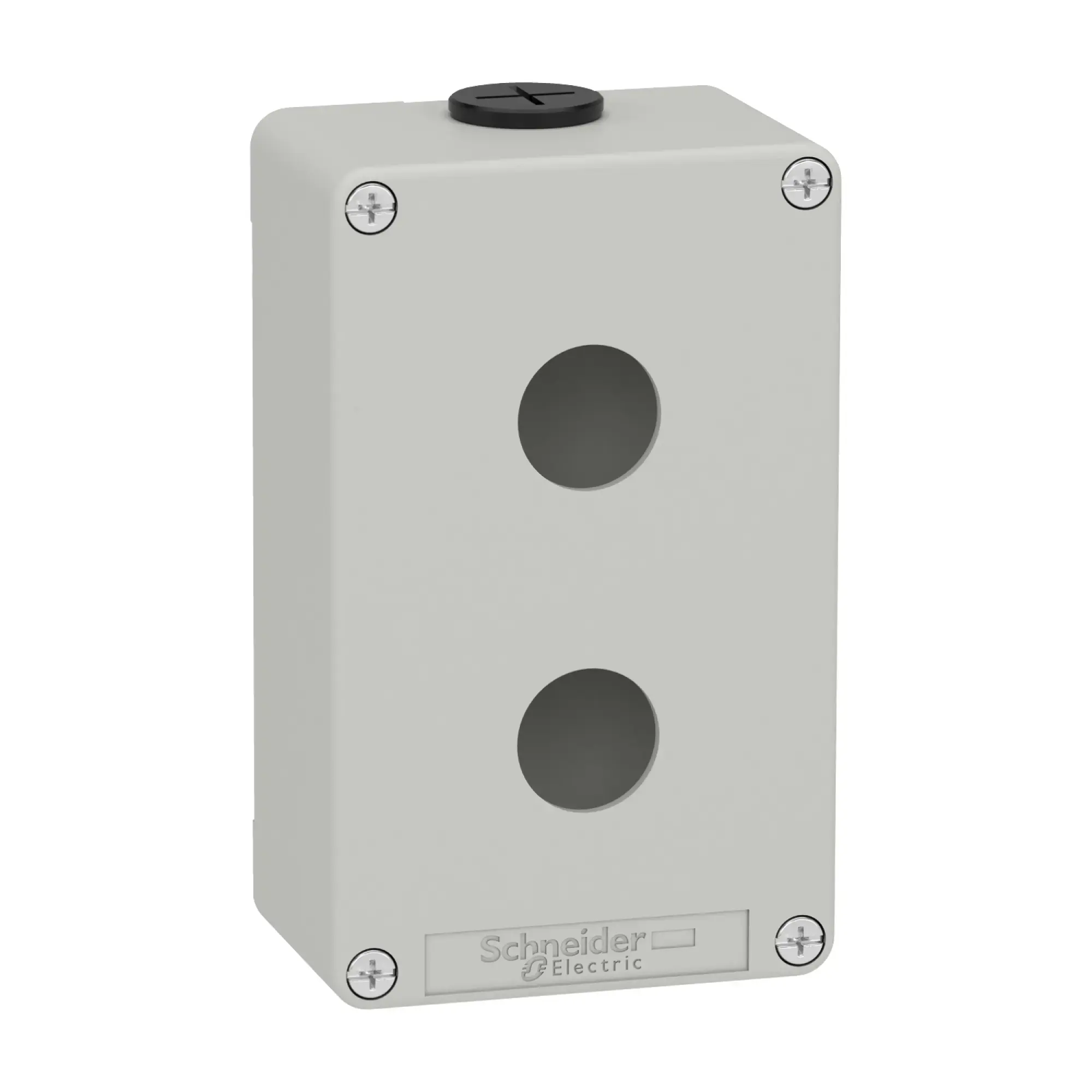 Schneider Electric XAPD2202 Empty Enclosure XAP, Metal, Gray, for 2x22mm, 80x130x51.5, M20 (img_002)