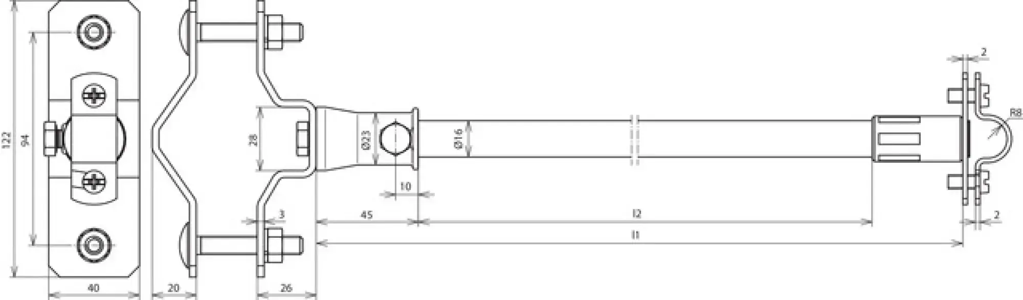 Dehn 106226 DEHNiso spacer f. Rd 16m L 675mm with pipe clamp D 40-60mm (img_002) Dehn 106226 DEHNiso spacer f. Rd 16m L 675mm with pipe clamp D 40-60mm (img_002)