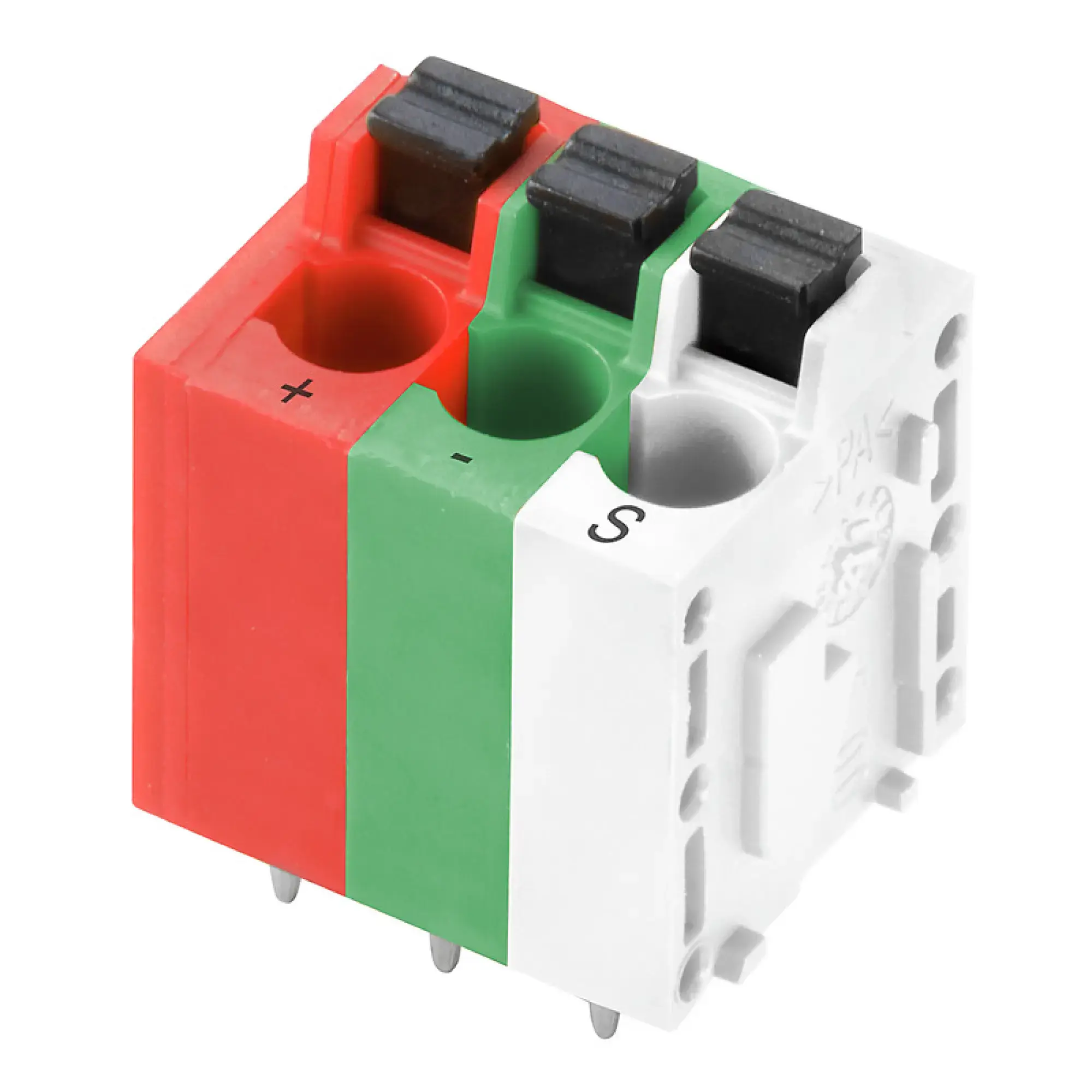 Weidmüller 2873470000 PCB terminal, 320 V, 24 A, Pitch in mm: 5.00, 2.5 mm², Number of poles: 3, PUSH IN with actuator, THT solder connection, 180°, Box (img_001) Weidmüller 2873470000 PCB terminal, 320 V, 24 A, Pitch in mm: 5.00, 2.5 mm², Number of poles: 3, PUSH IN with actuator, THT solder connection, 180°, Box (img_001)