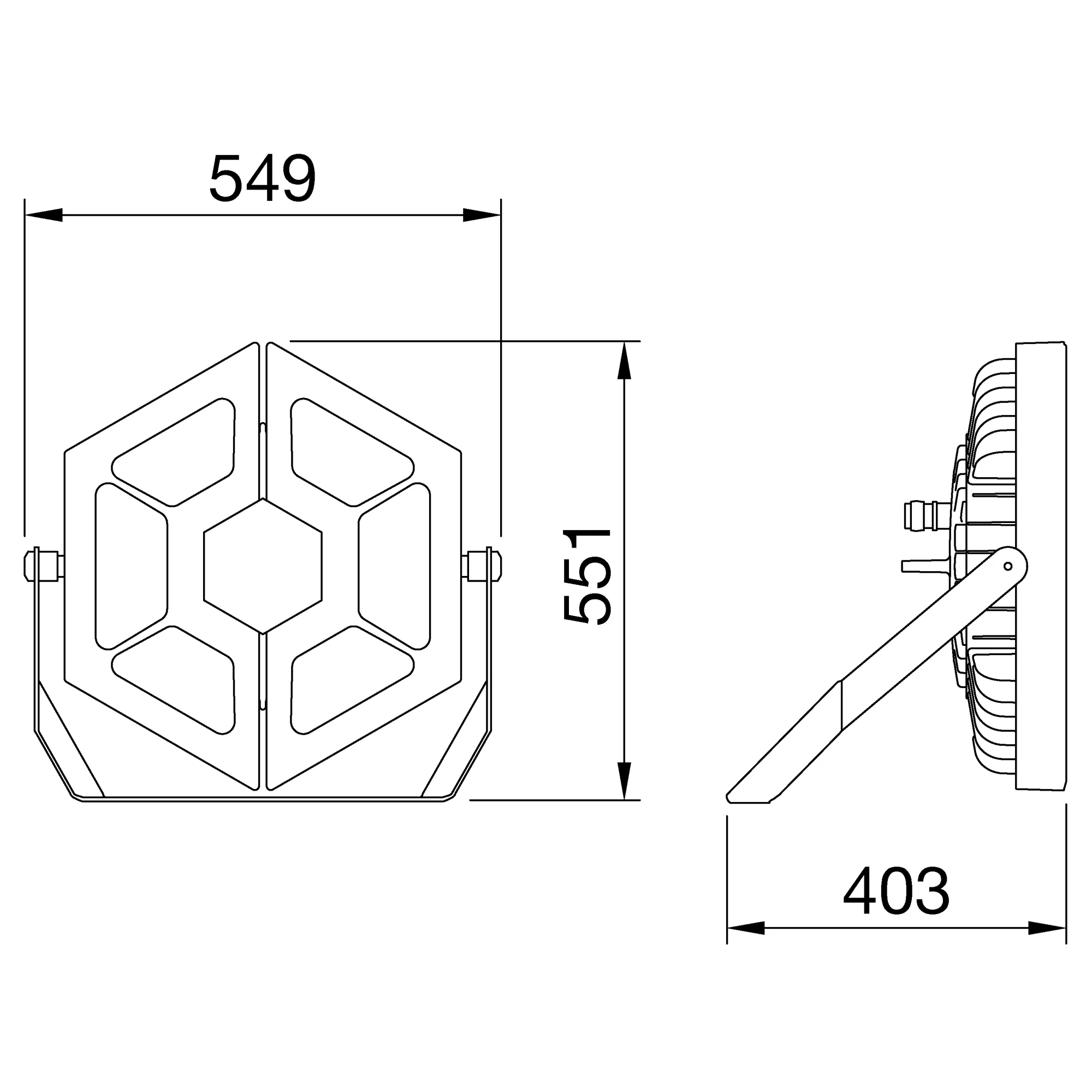 GEWISS GWS6454GD30K ESALITE FL - 24K - 90° OPTIC - DALI - 3000 K (CRI 80) - IP66 - CLASS I - RAL 9006 GREY (img_002)