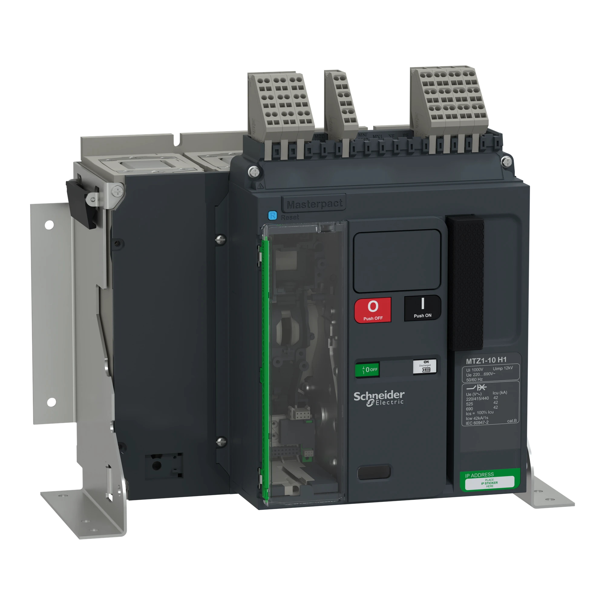 Schneider Electric LV947135 MasterPacT MTZ1 10 1000A H1 42kA/440VAC (Icu) 4P Grundschalter Festeinbau für MicroLogic Active (img_001) Schneider Electric LV947135 MasterPacT MTZ1 10 1000A H1 42kA/440VAC (Icu) 4P Grundschalter Festeinbau für MicroLogic Active (img_001)