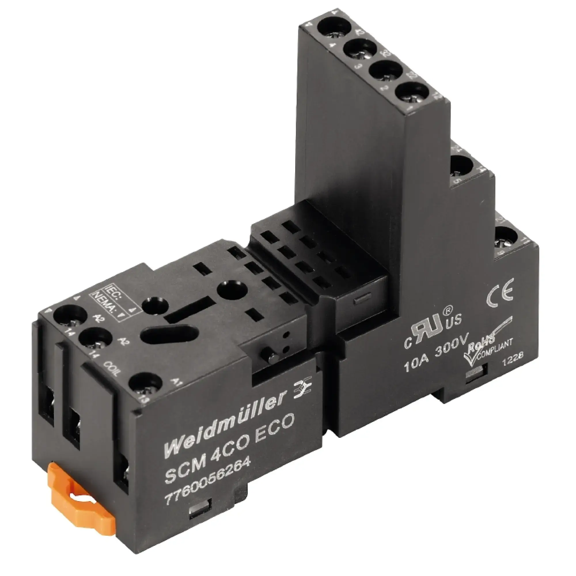 Weidmüller 7760056264 Relay socket, IP20, 4 CO contact , 6 A, Screw connection (img_001)