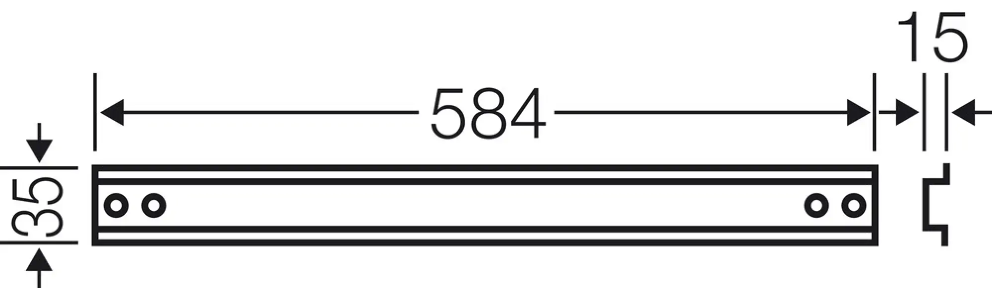 Hensel 2000024 Tragschiene Hutprofil 35 mm, 584 mm lang Mi TS 60 (img_003)