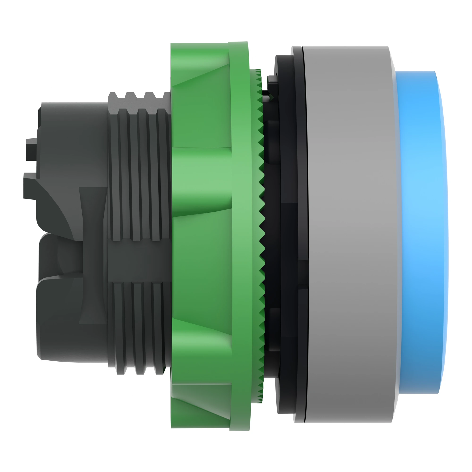 Schneider Electric ZB5AL6C0 Pushbutton, Front Element, Harmony XB5, Plastic, 22mm, Light Grey, Blue, Projecting, Unlabelled, Momentary (img_002)