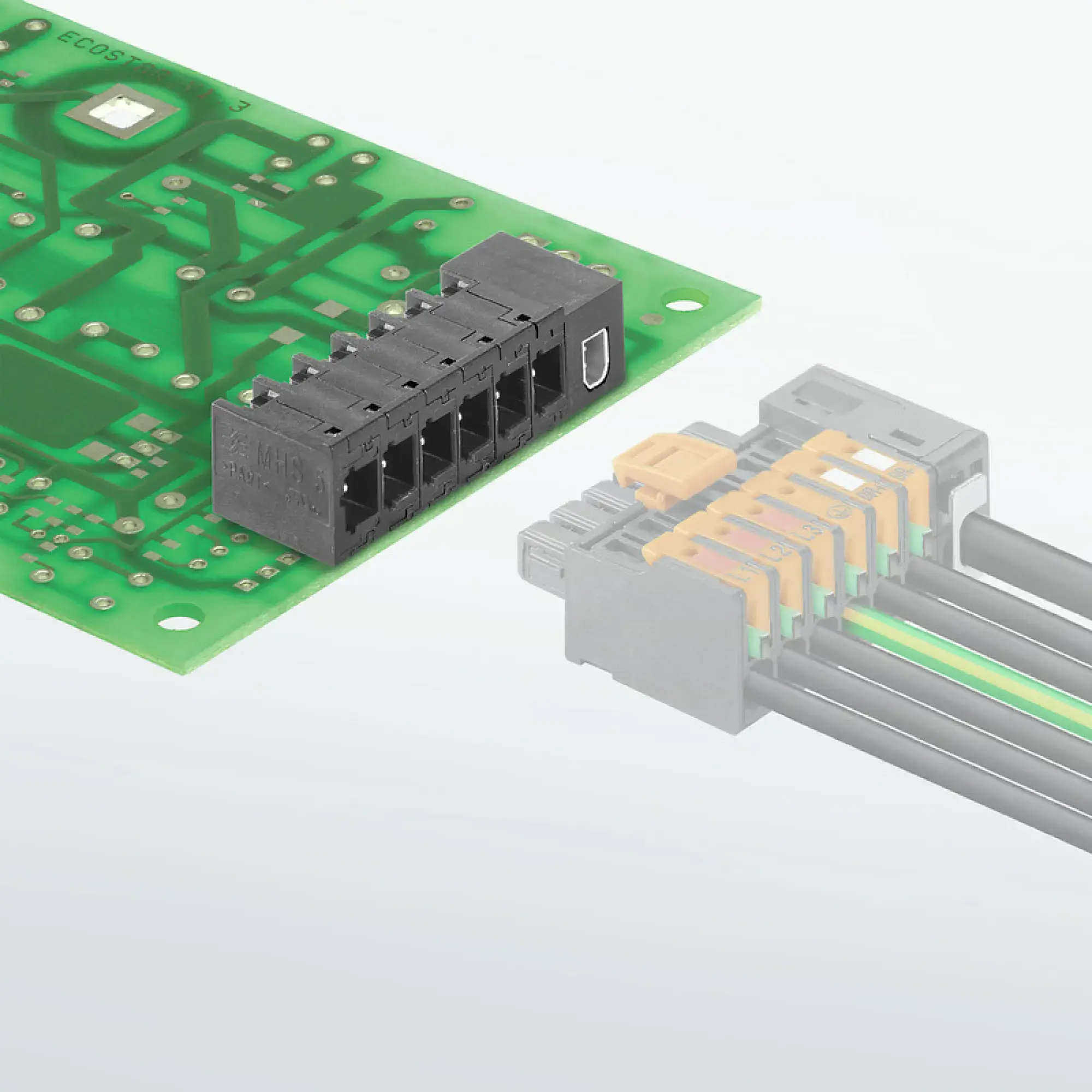 Weidmüller 2741550000 PCB connector (board connection), 320 V, 26.8 A, Pitch in mm: 5.00, Number of poles: 6, THT/THR solder connection, Tube (img_001)