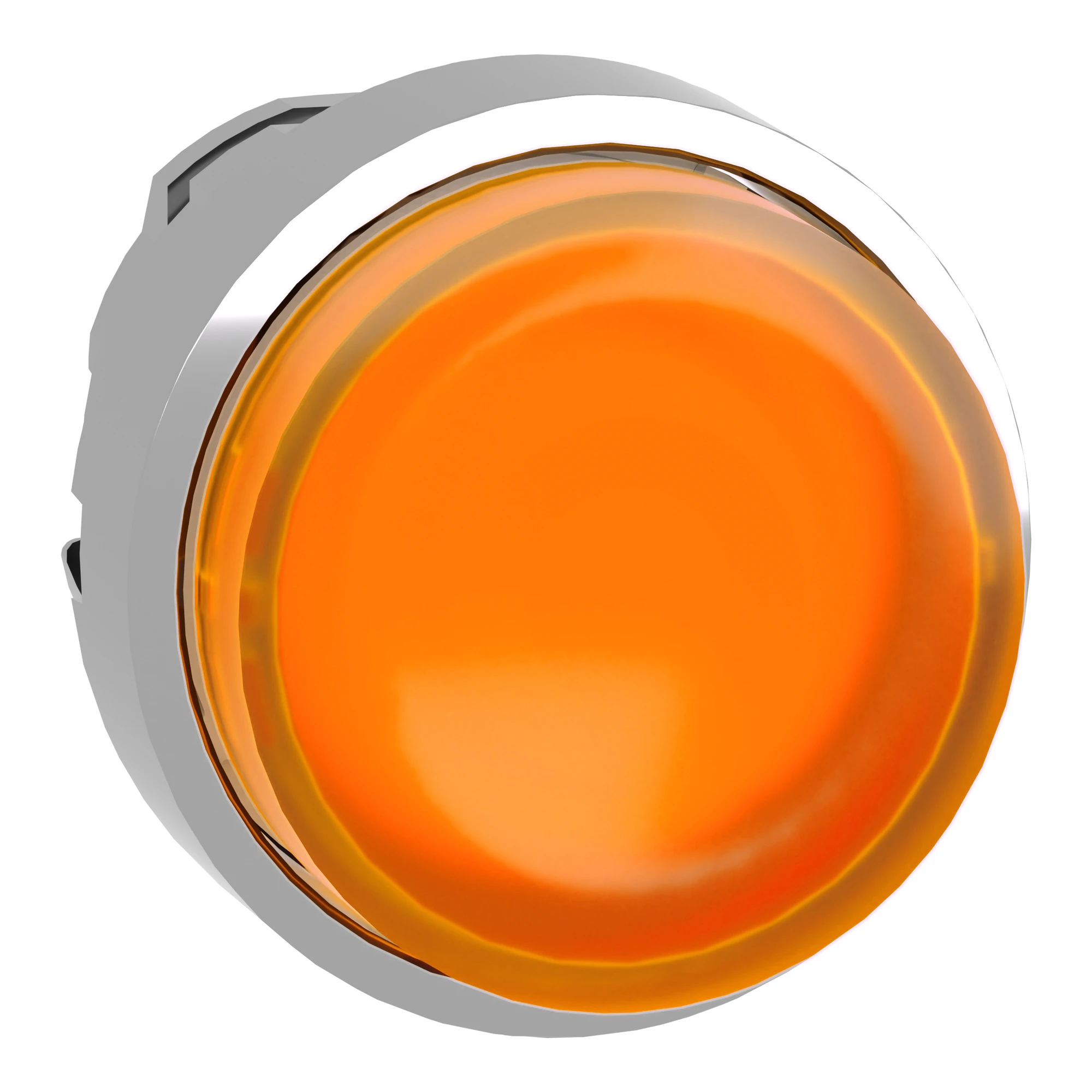 Schneider Electric ZB4BH53 Illuminated push-button, front element, Harmony XB4, metal, 22mm, orange, protruding, for universal LED, latching (img_001)