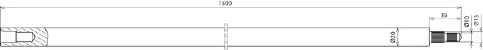 Dehn 620902 DEHN earth rod D 20mm L 1500mm StSt Type AZ w. recessed knurled pin (V4A) (img_002)