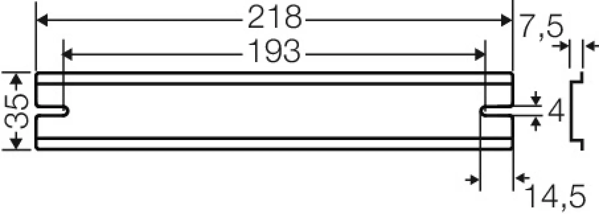 Hensel 62000127 Tragschiene 218 mm, für DK / KF / EB 25..... DK TS 25 (img_003) Hensel 62000127 Tragschiene 218 mm, für DK / KF / EB 25..... DK TS 25 (img_003)