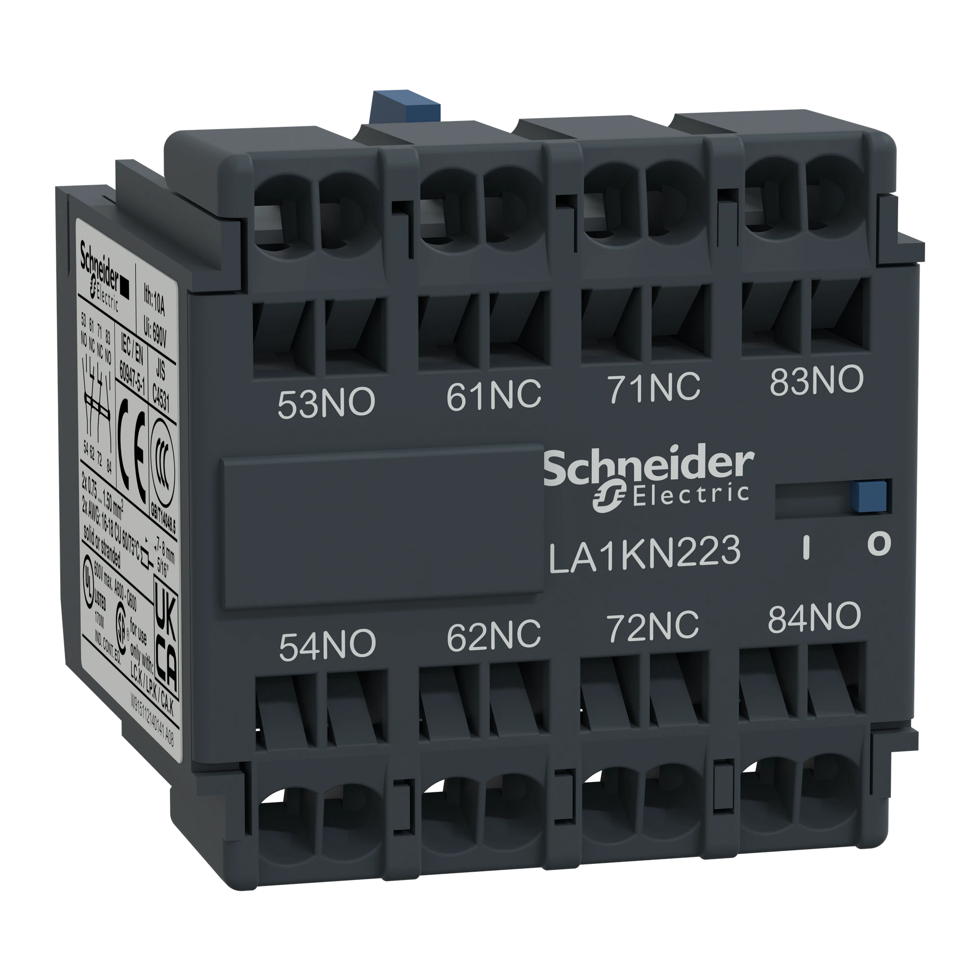 Schneider Electric LA1KN313 Auxiliary contact block, 3NO+1NC, spring-cage terminals (img_001) Schneider Electric LA1KN313 Auxiliary contact block, 3NO+1NC, spring-cage terminals (img_001)