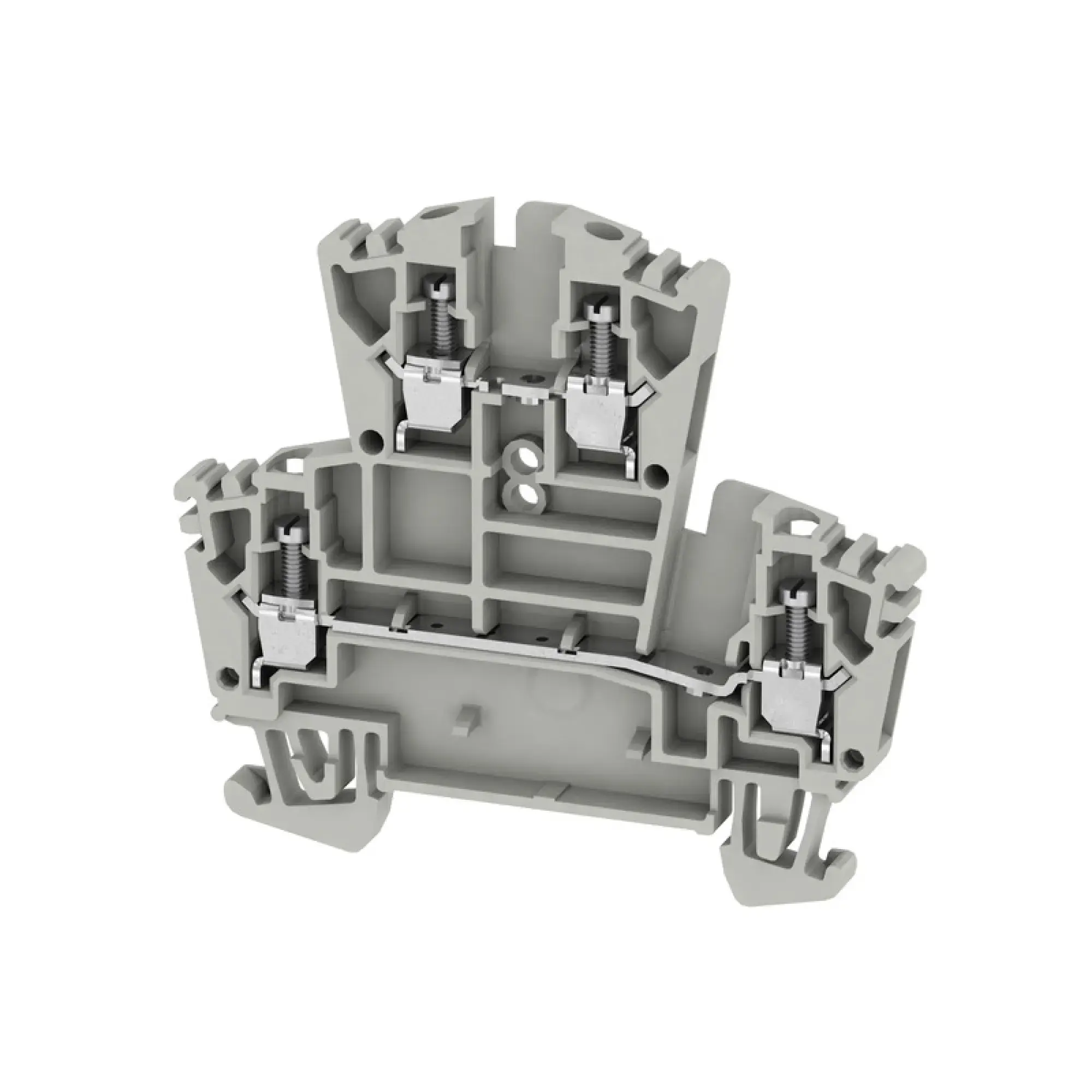 Weidmüller 1255280000 Multi-tier modular terminal, Screw connection, grey, 2.5 mm², 400 V, 400 V, Number of connections: 4, Number of levels: 2, TS 35, V-0, Wemid (img_001) Weidmüller 1255280000 Multi-tier modular terminal, Screw connection, grey, 2.5 mm², 400 V, 400 V, Number of connections: 4, Number of levels: 2, TS 35, V-0, Wemid (img_001)