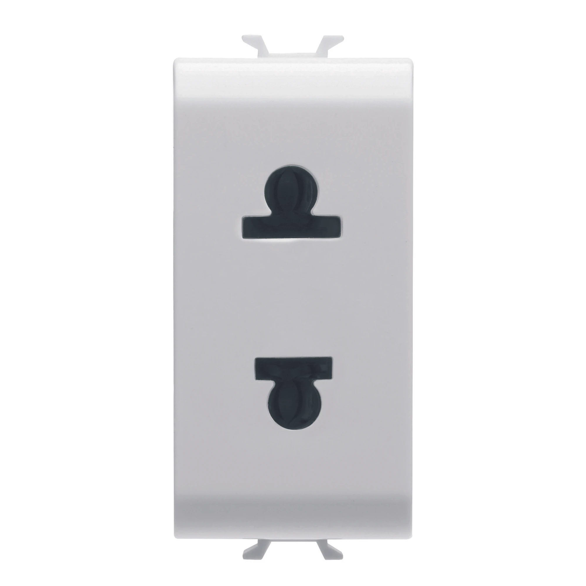 GEWISS GW10287 EURO-AMERICAN STANDARD SOCKET-OUTLET 250/125V ac - 2P 15A - 1 MODULE - GLOSSY WHITE - CHORUSMART (img_001)