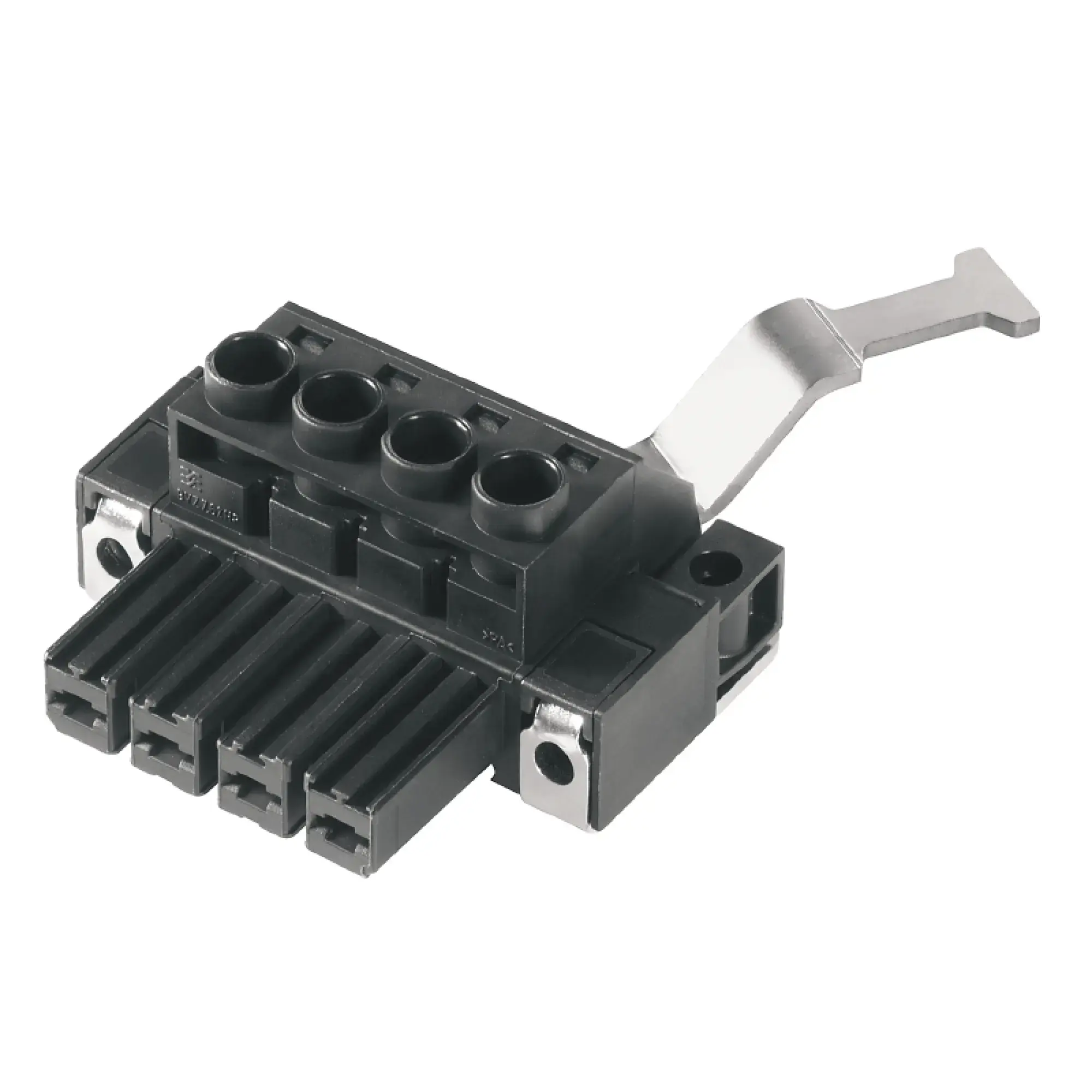 Weidmüller 1933480000 PCB connector (wire connection), 1000 V, 57 A, Pitch in mm: 7.62, 10 mm², Number of poles: 4, Clamping yoke connection, Box (img_001)