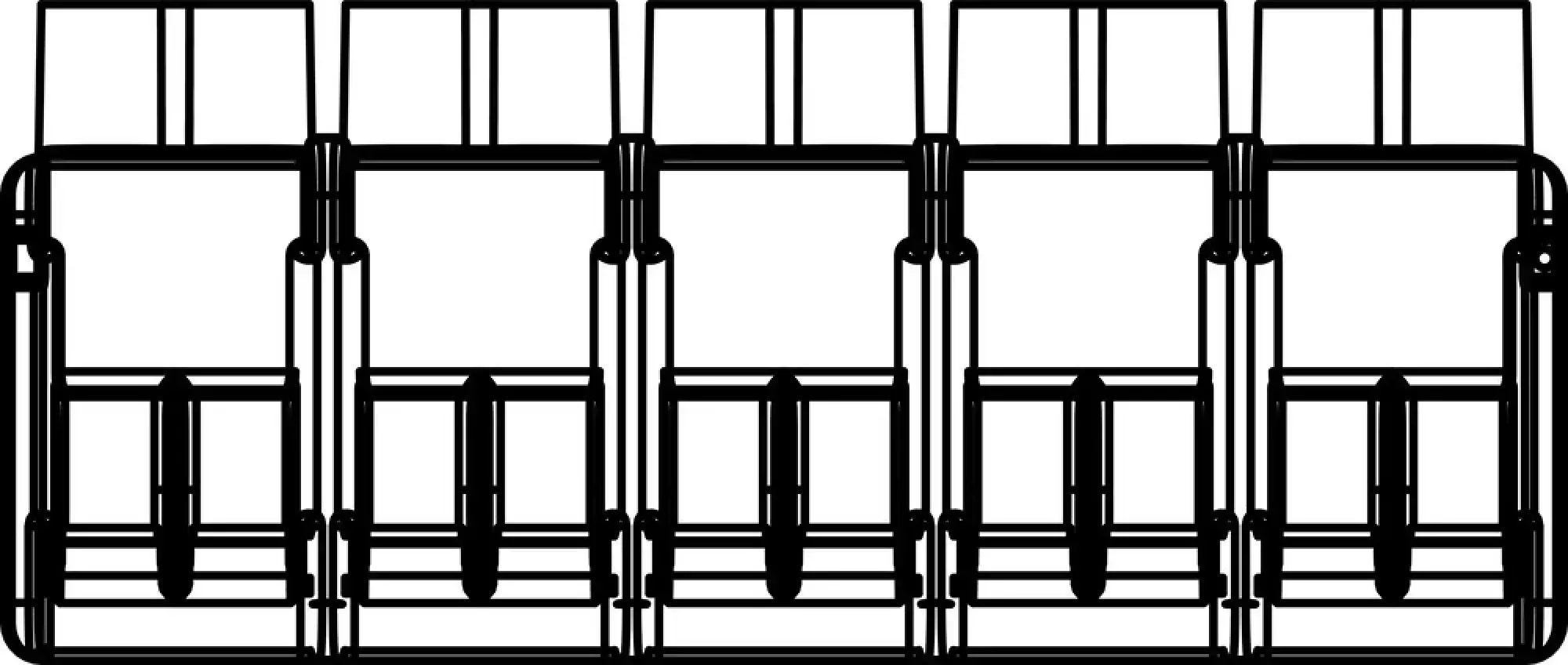 Hensel 26001226 Klemmen 1,5-10 qmm, 5polig, 2 Klemmstellen je Pol DK KL 06 (img_003)