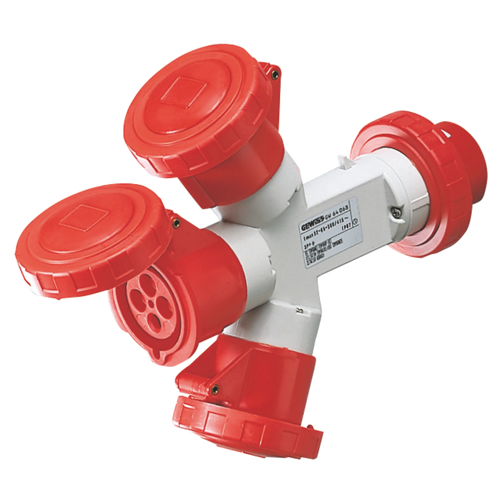 GEWISS GW64027 IEC Dreifachkupplung 400V 16A 6h 4P mit angeformtem Stecker IP67 (img_001) GEWISS GW64027 IEC Dreifachkupplung 400V 16A 6h 4P mit angeformtem Stecker IP67 (img_001)