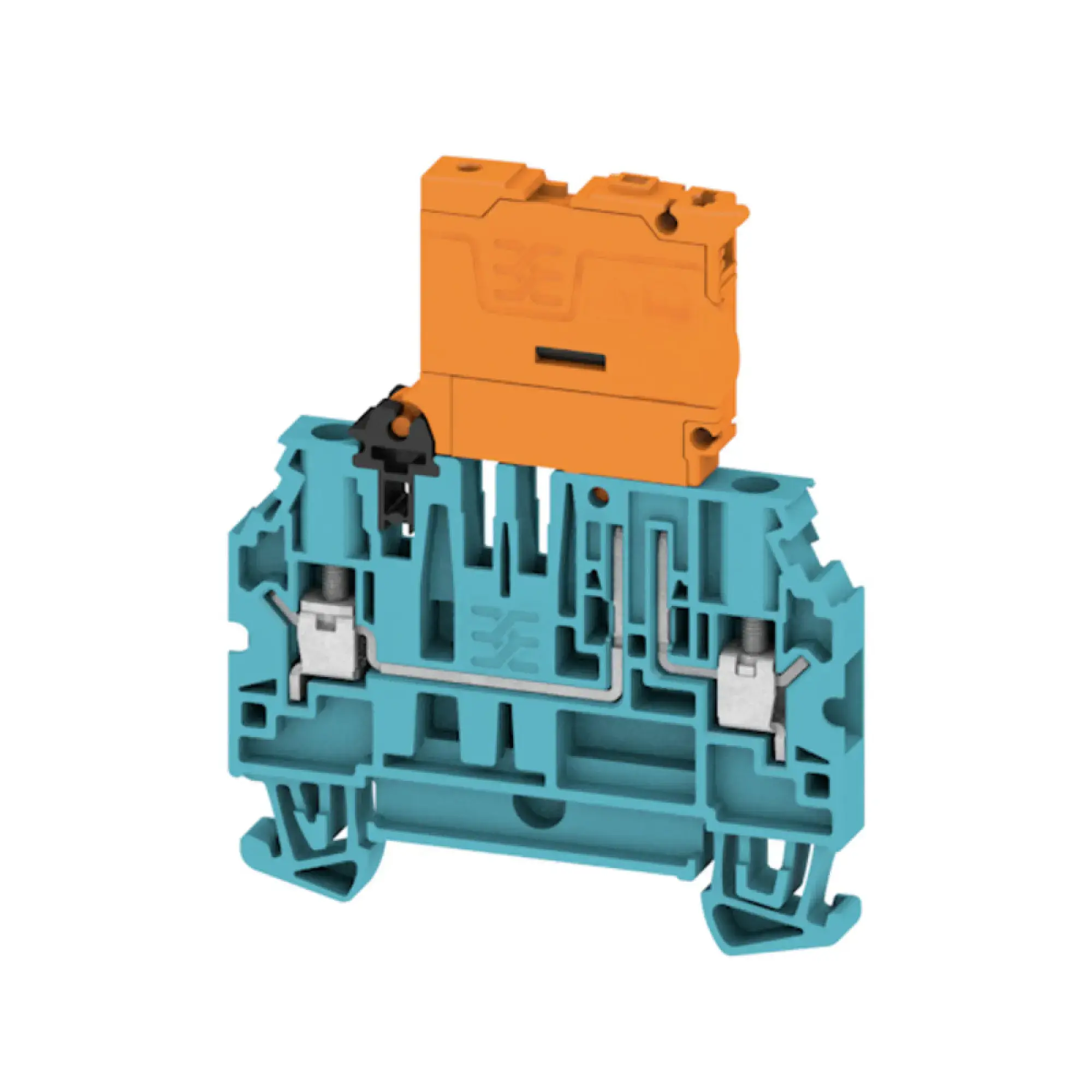 Weidmüller 3018940000 Test-disconnect terminal, Screw connection, blue, 4 mm², 20 A, 500 V, Number of connections: 2, Number of levels: 1 (img_001)
