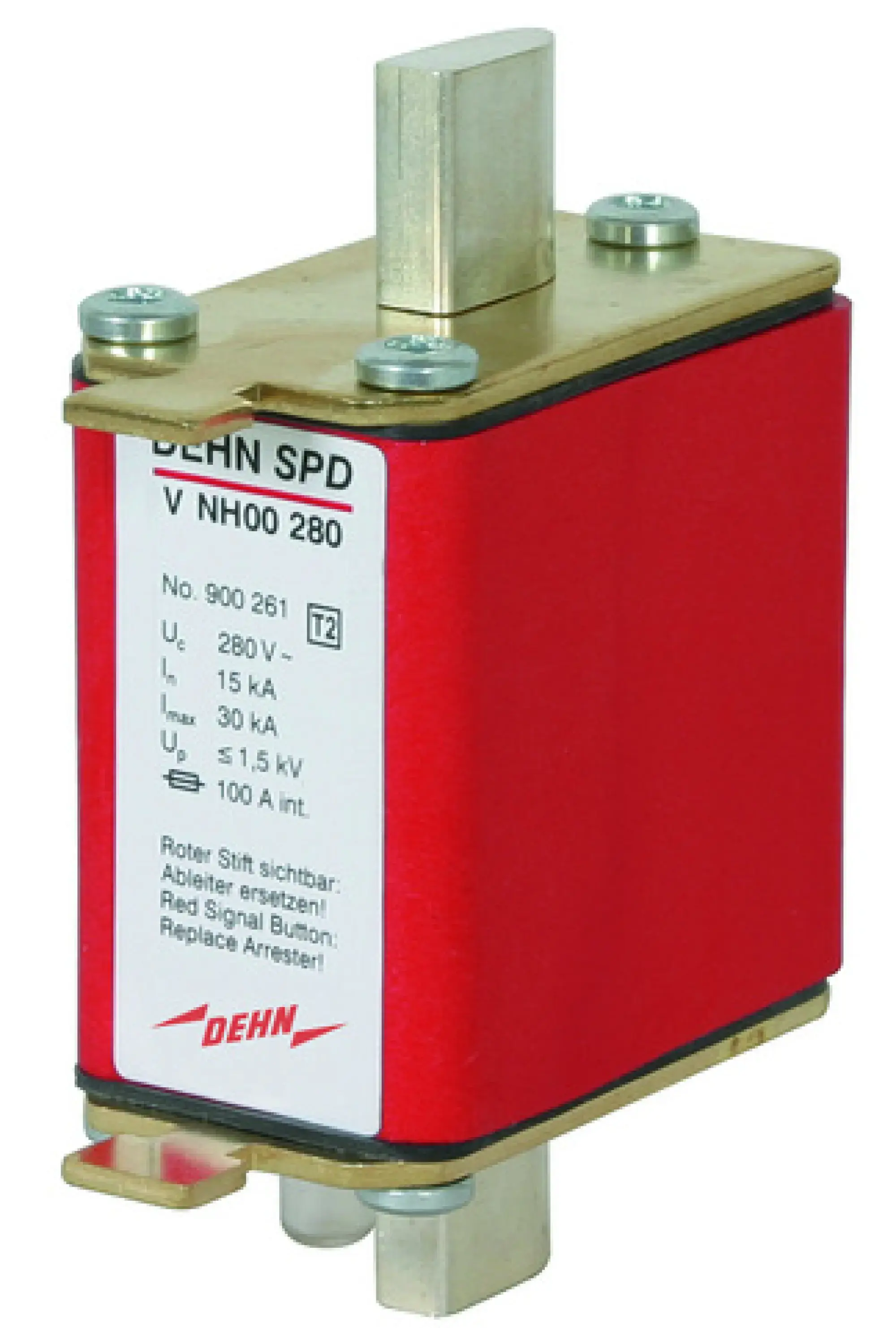 Dehn 900261 Surge arrester Type 2 / single-pole 280V a.c. for NH00 fuse holders (img_001) Dehn 900261 Surge arrester Type 2 / single-pole 280V a.c. for NH00 fuse holders (img_001)