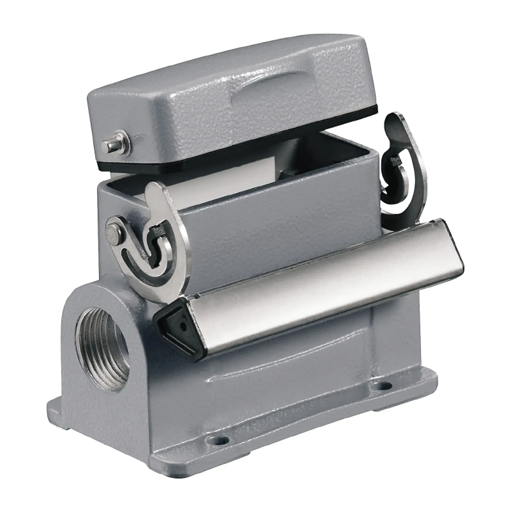 Weidmüller 1664410000 Housing (industry plug-in connectors), Base housing, End-locking clamp, lower side, Size: 2, IP65 (in plugged condition) (img_001)