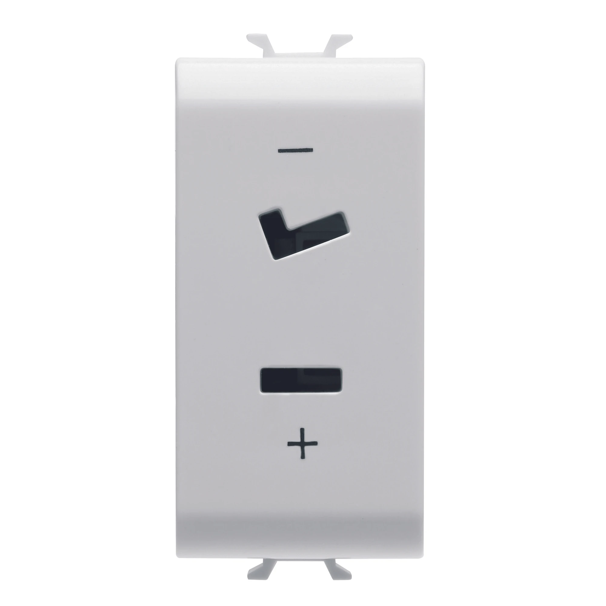 GEWISS GW10452 SELV SOCKET-OUTLET - 2P 6A 24V POLARIZED - 1 MODULE - GLOSSY WHITE - CHORUSMART (img_001)