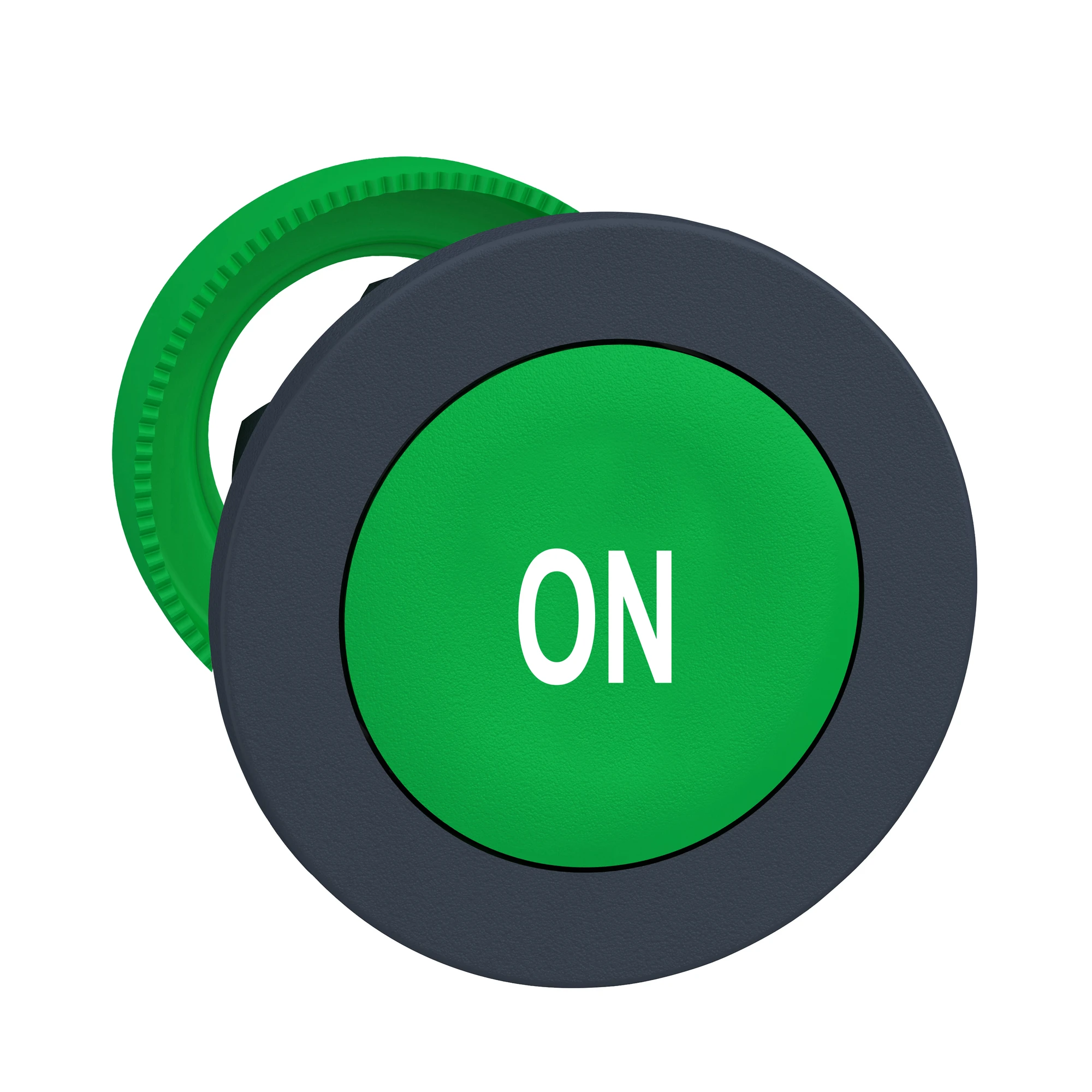 Schneider Electric ZB5FA341 Pushbutton, Front Element, Harmony XB5F, Plastic, 30mm, Green, Labeled ON, Momentary (img_001)