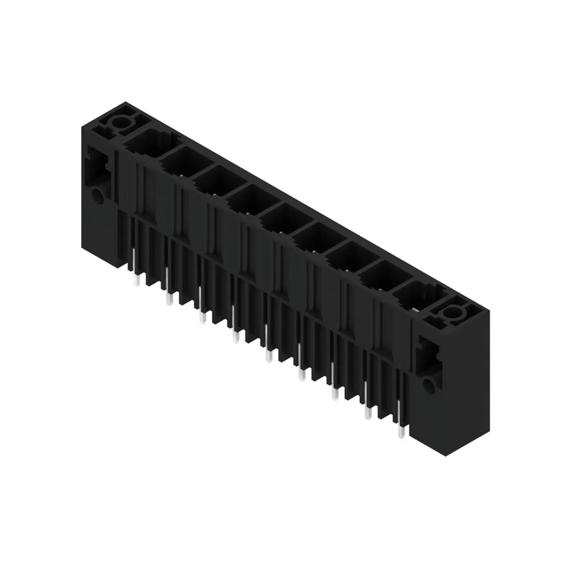 Weidmüller 1850950000 PCB connector (board connection), 1000 V, 78.3 A, Pitch in mm: 10.16, Number of poles: 9, THT solder connection, Box (img_001)