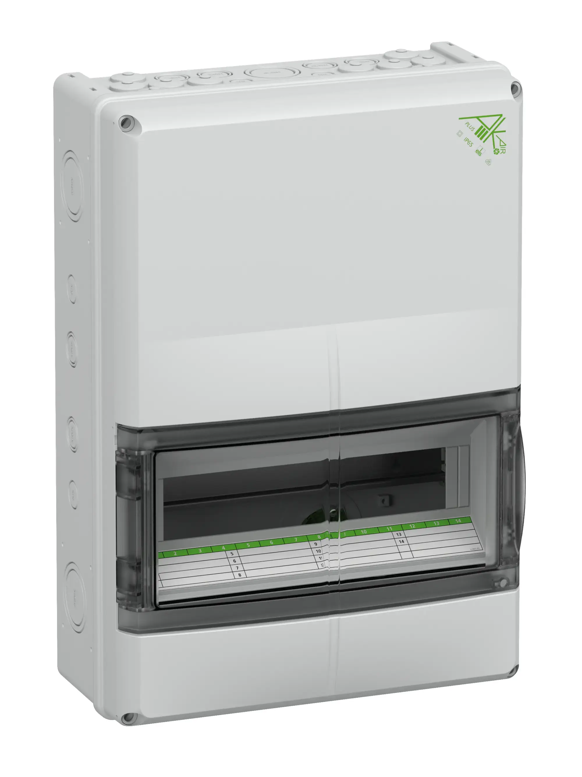 Spelsberg 73361401 Small distributions boards, Type of protection IP65, 14 TE, Impact strength IK08, Protection class II, Un 400V DC, DLG, UL-EU, VDE, Halogen free (img_001)