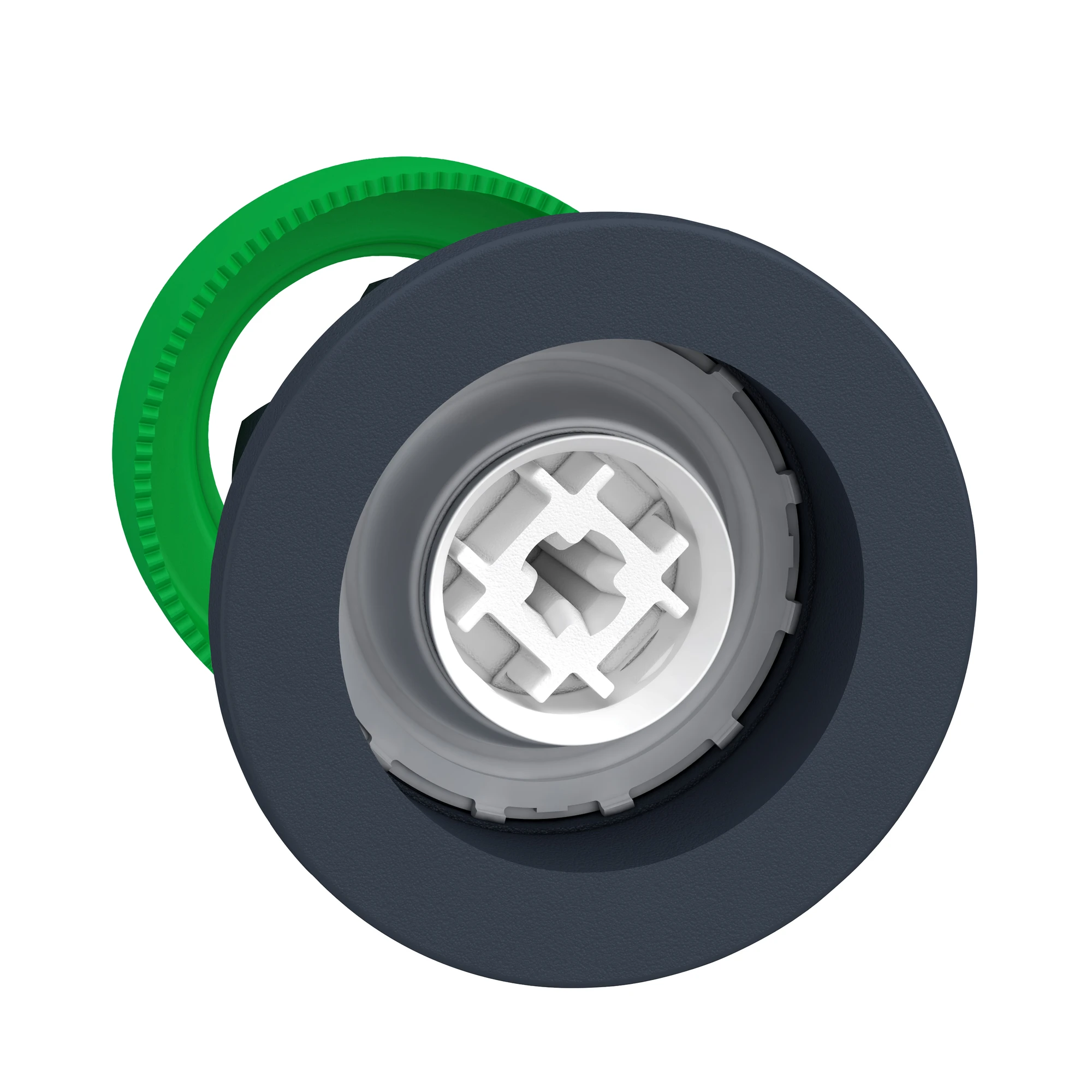 Schneider Electric ZB5FH0 Pushbutton, front element, Harmony XB5F, plastic, 30mm, white, unlabeled, latching (img_001)