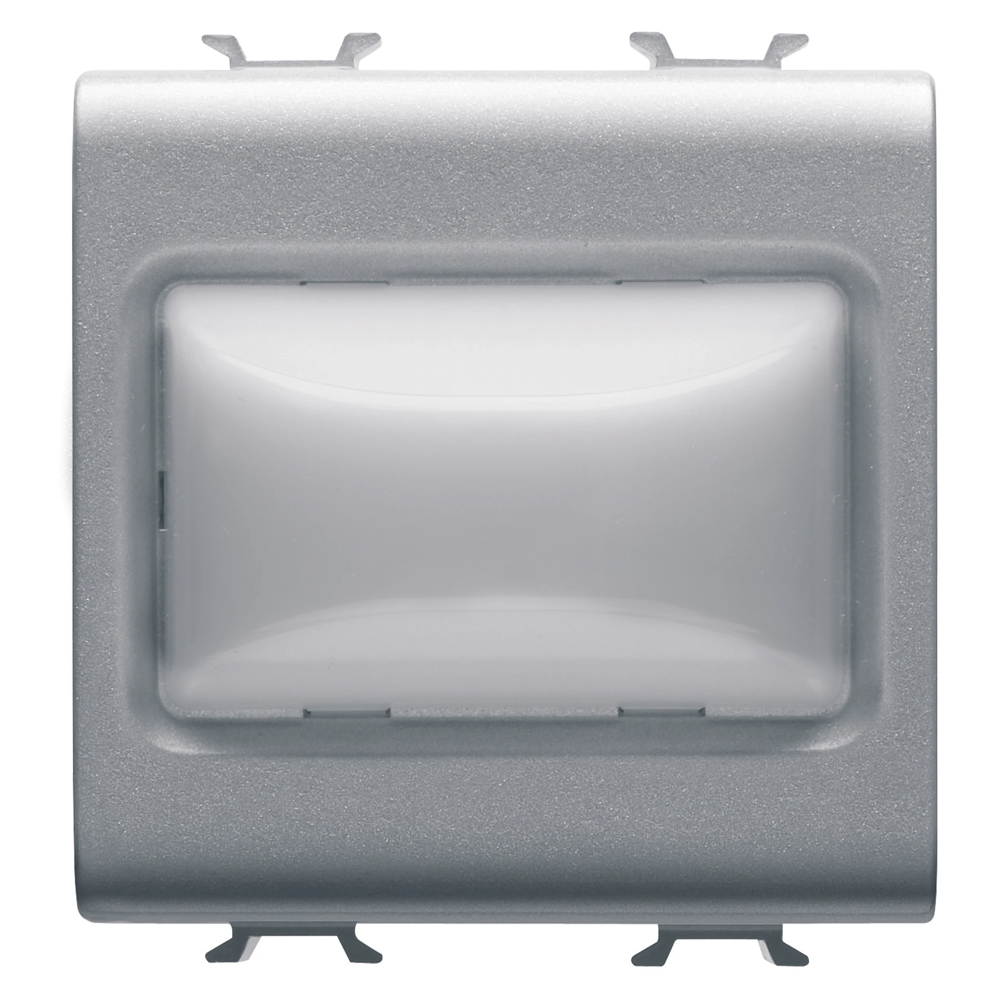 GEWISS GW14631 PROTRUDING INDICATOR LAMP - 12V ac/dc / 230V ac 50/60 Hz - OPAL - 2 MODULES - TITANIUM - CHORUSMART (img_001)