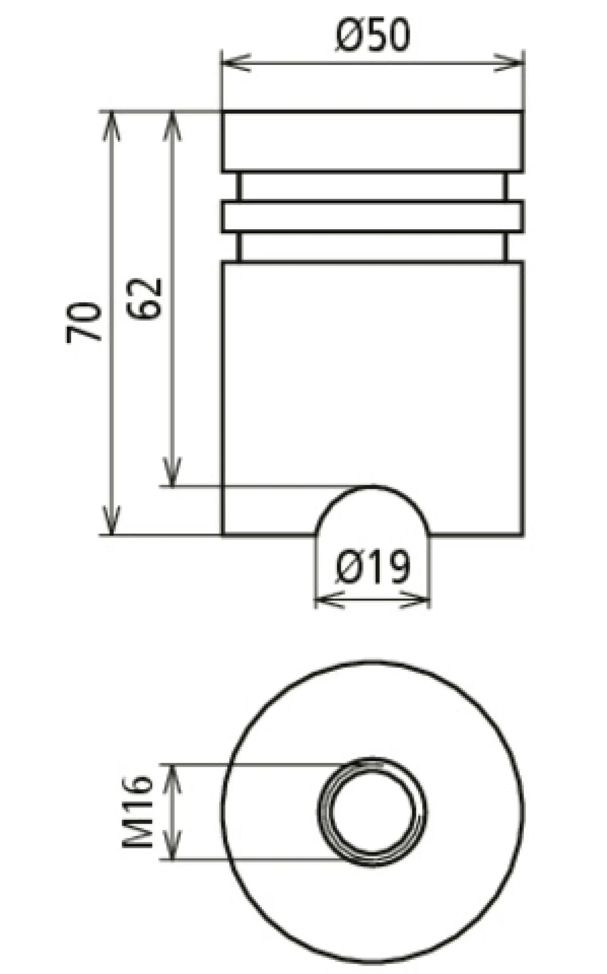 Dehn 419001 Stainless steel earthing bridge with M16 thread D 50mm H 70mm (img_002)