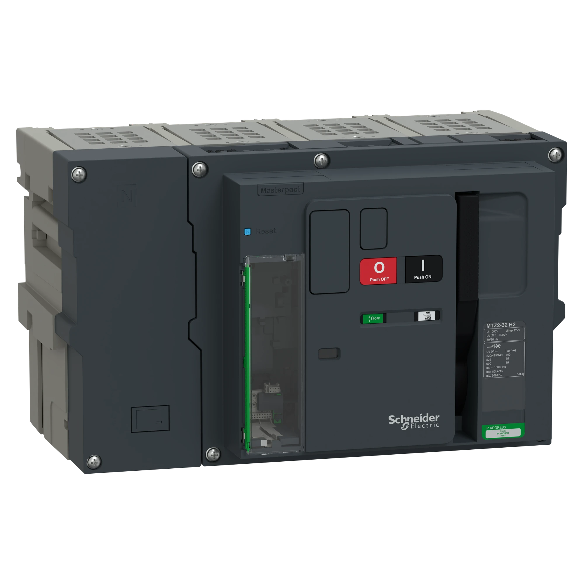 Schneider Electric LV948439 MasterPacT MTZ2 32 3200A H2 100kA/440VAC (Icu) 4P Grundschalter Einschub Neutral rechts für MicroLogic Active (img_001) Schneider Electric LV948439 MasterPacT MTZ2 32 3200A H2 100kA/440VAC (Icu) 4P Grundschalter Einschub Neutral rechts für MicroLogic Active (img_001)