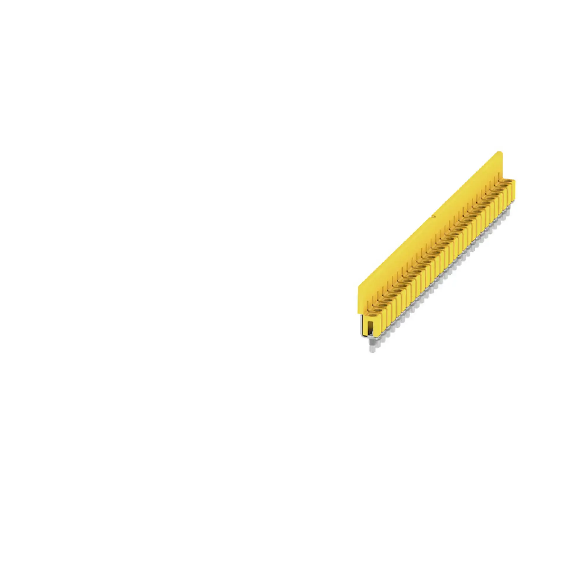 Weidmüller 1067500000 Cross-connector (terminal), when screwed in, yellow, 32 A, Number of poles: 30, Pitch in mm: 5.10, Insulated: Yes, Width: 7 mm (img_001)