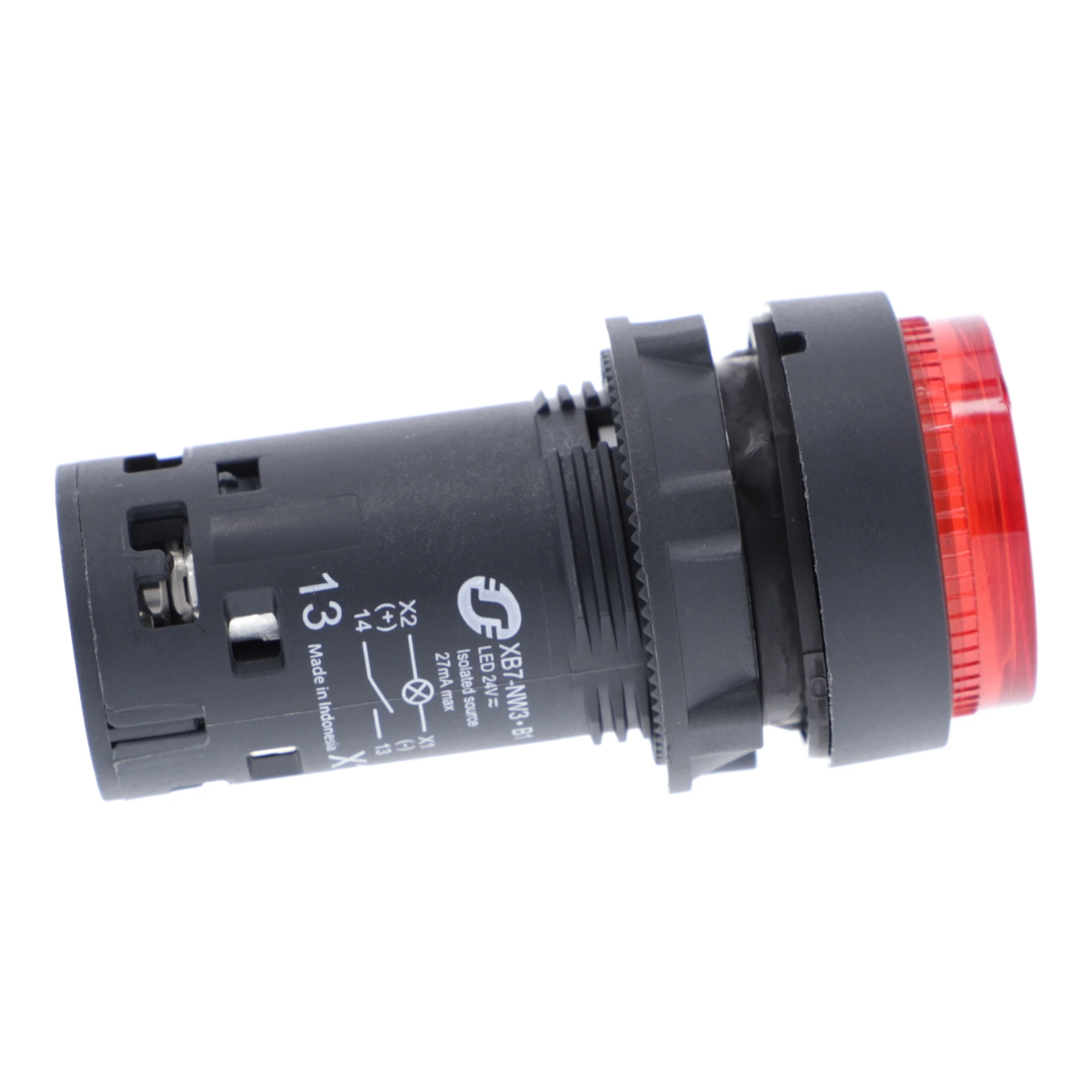 Schneider Electric XB7NW34G1 Illuminated Push Button, Harmony XB7, Monoblock, Plastic, Ø22mm, Red, Integrated LED, 120V AC, 1S, Screw Terminal (img_004) Schneider Electric XB7NW34G1 Illuminated Push Button, Harmony XB7, Monoblock, Plastic, Ø22mm, Red, Integrated LED, 120V AC, 1S, Screw Terminal (img_004)