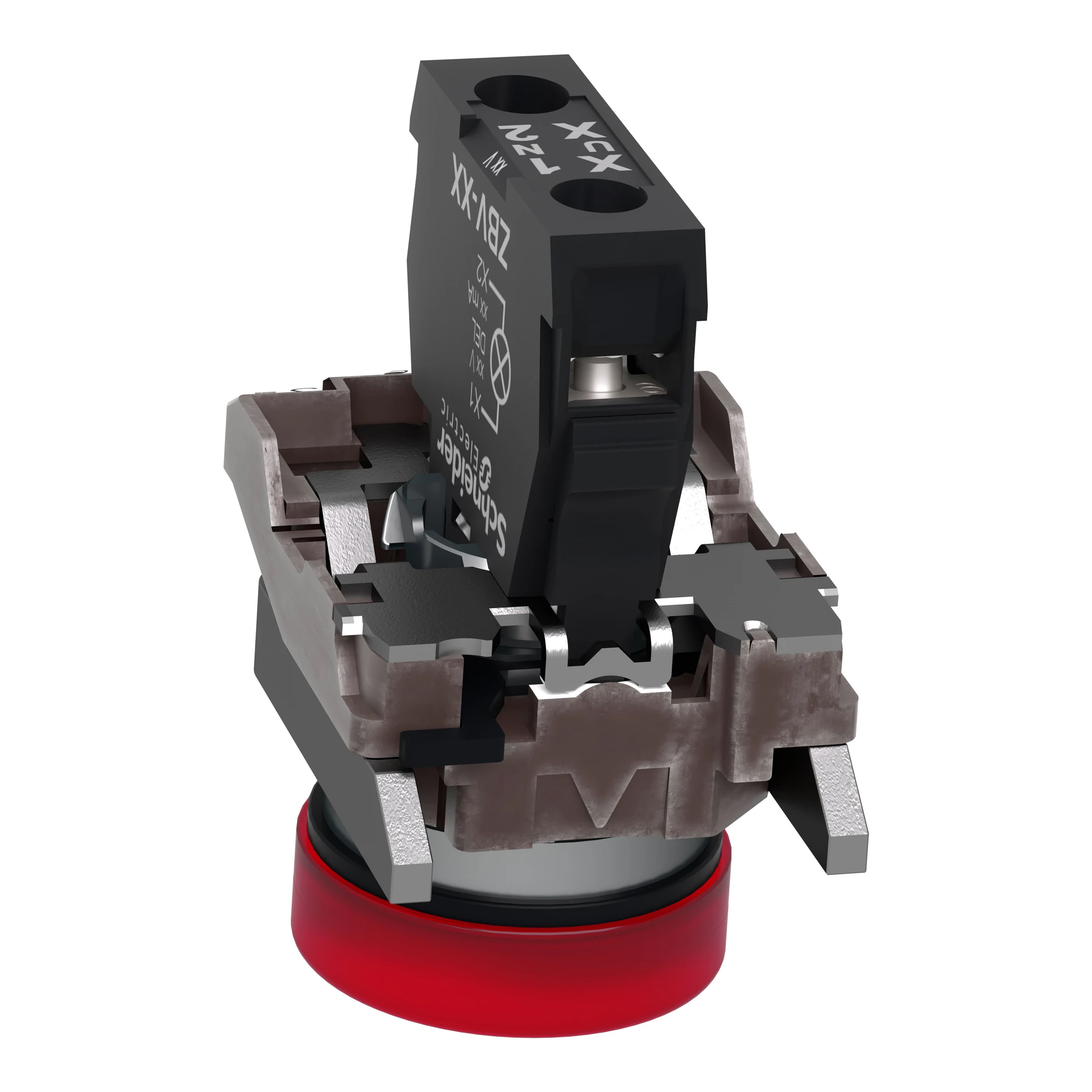 Schneider Electric XB4BVGM4T Pilot light, Harmony XB4, metal, 22mm, red, incl. universal LED module with guard, 110-240V AC (img_007) Schneider Electric XB4BVGM4T Pilot light, Harmony XB4, metal, 22mm, red, incl. universal LED module with guard, 110-240V AC (img_007)