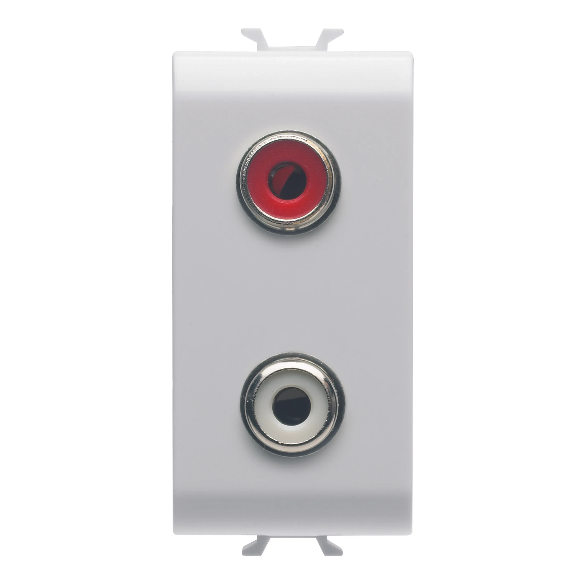 GEWISS GW10453 AUDIO AND VIDEO SOCKET - DOUBLE RCA - 1 MODULE - GLOSSY WHITE - CHORUSMART (img_001)