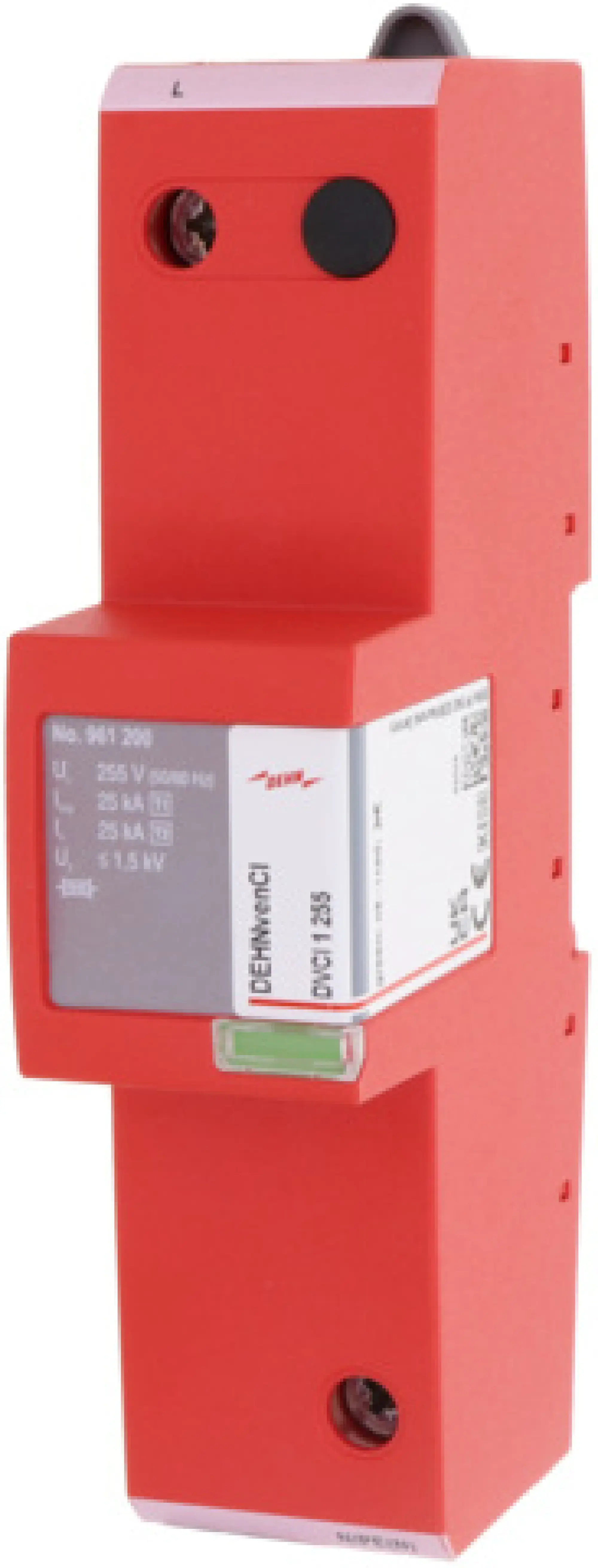 Dehn 961200 Combined arrester Type 1 + Type 2 DEHNvenCI 1-pole 255V a.c. with backup fuse (img_001)