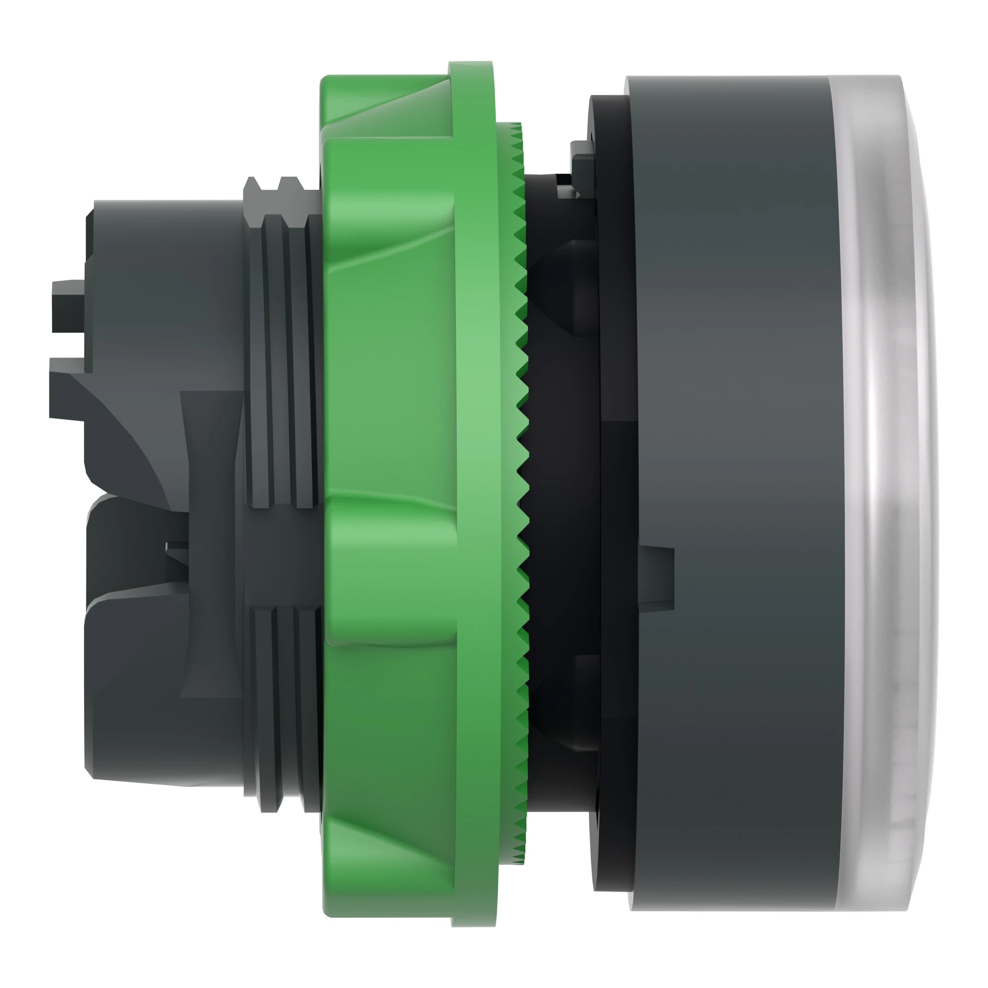 Schneider Electric ZB5AW313S Illuminated pushbutton, front element, Harmony XB5, plastic, 22mm, white, for universal LED, grooved dome (img_002)