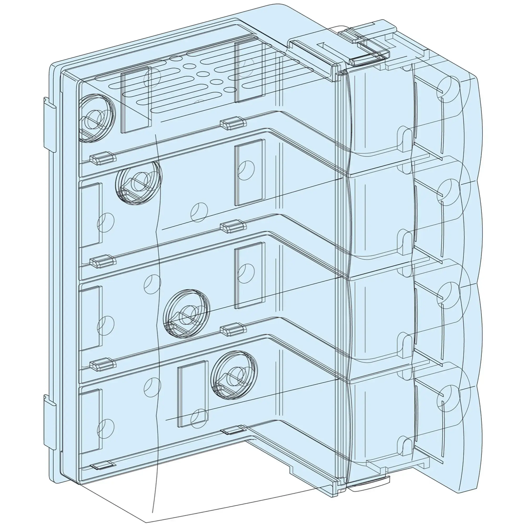 Schneider Electric LVS04060 PrismaSeT-P, Connection Block, ComPacT NSX100-250/INS250 4pole, Fixed Mounting, horizontal, Vertical Busbar Linergy BW (img_002) Schneider Electric LVS04060 PrismaSeT-P, Connection Block, ComPacT NSX100-250/INS250 4pole, Fixed Mounting, horizontal, Vertical Busbar Linergy BW (img_002)