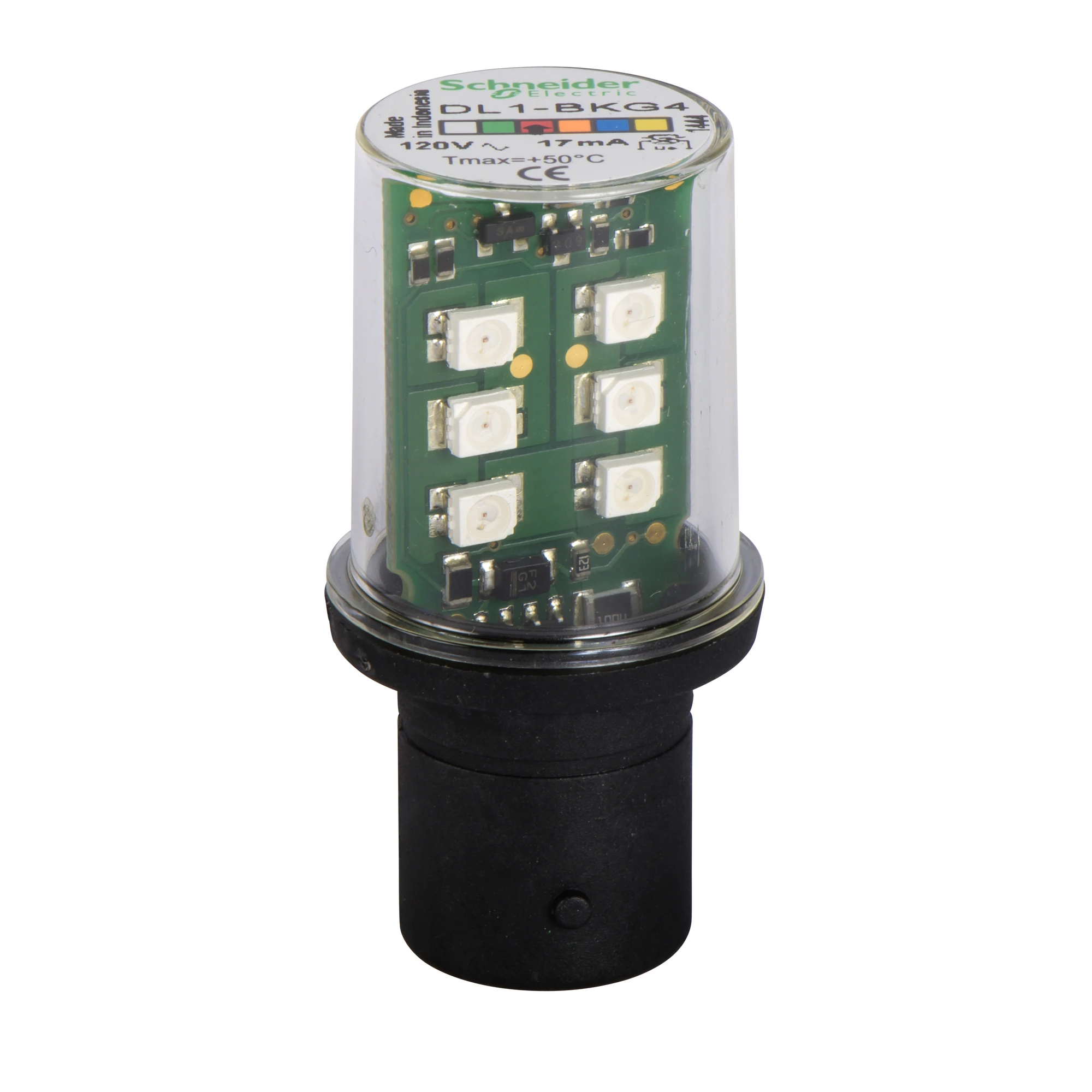 Schneider Electric DL1BKG4 LED Ba15 D 120V Flashing Red (img_001)