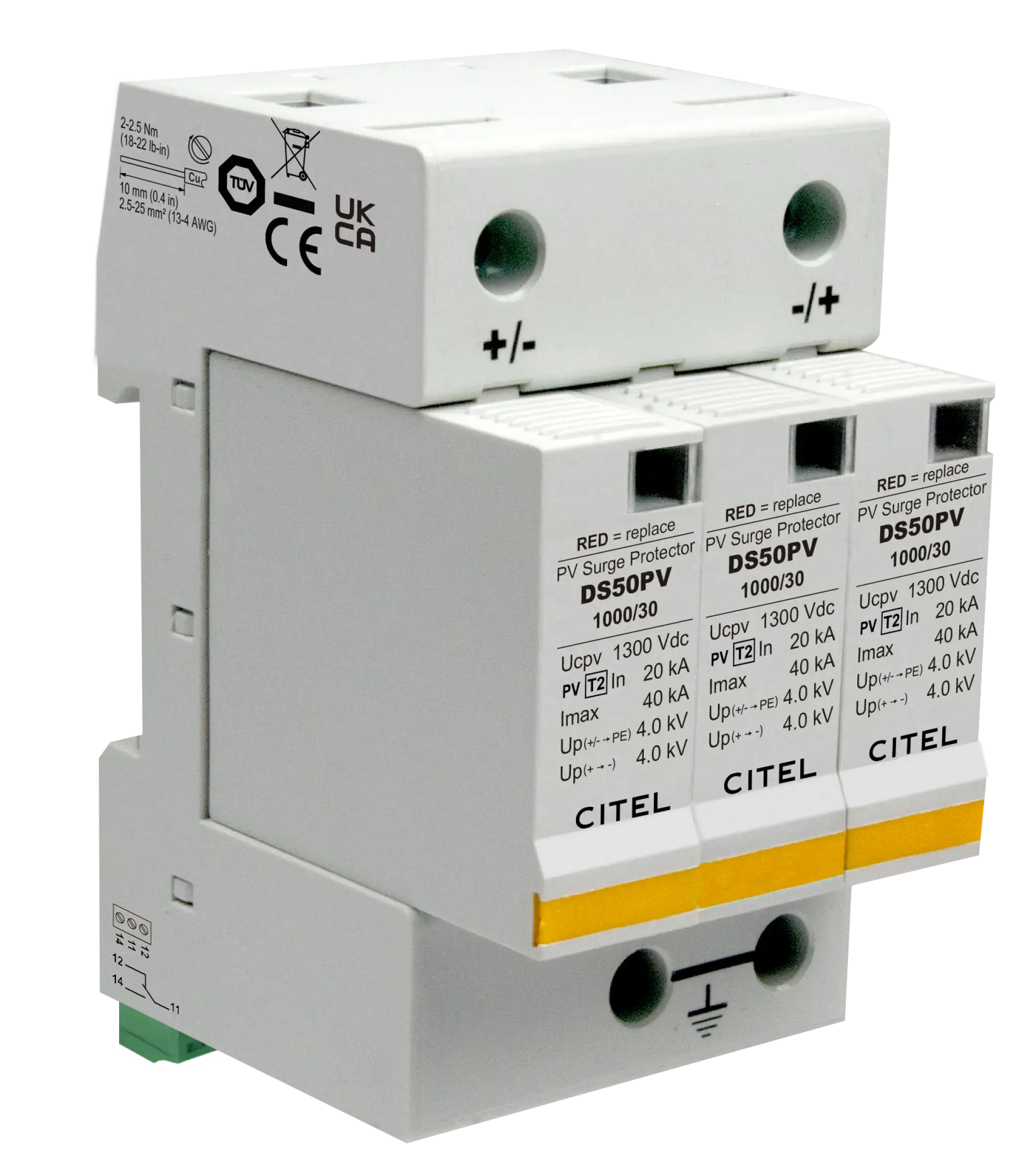 Citel 48031110 Überspannungsableiter 2-polig Typ 2 für 1000 VDC Photovoltaik-Anwendungen (img_001)