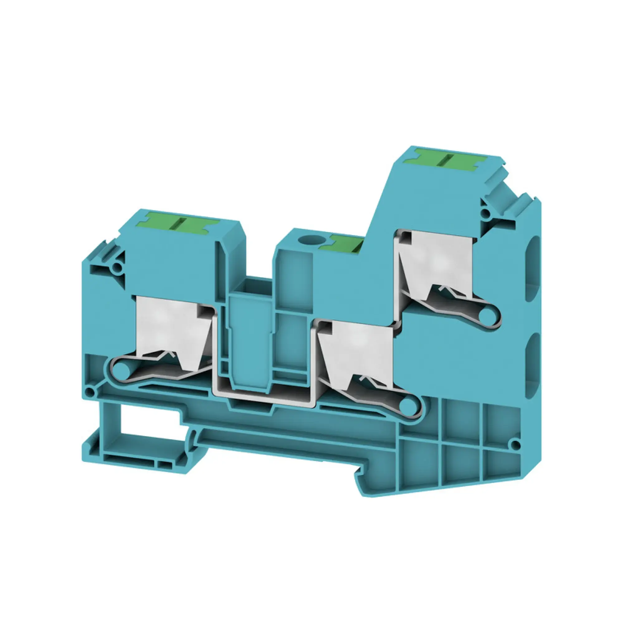 Weidmüller 3037540000 Feed-through terminal block, SNAP IN, blue, 10 mm², 57 A, 1000 V, Number of connections: 3 (img_001)