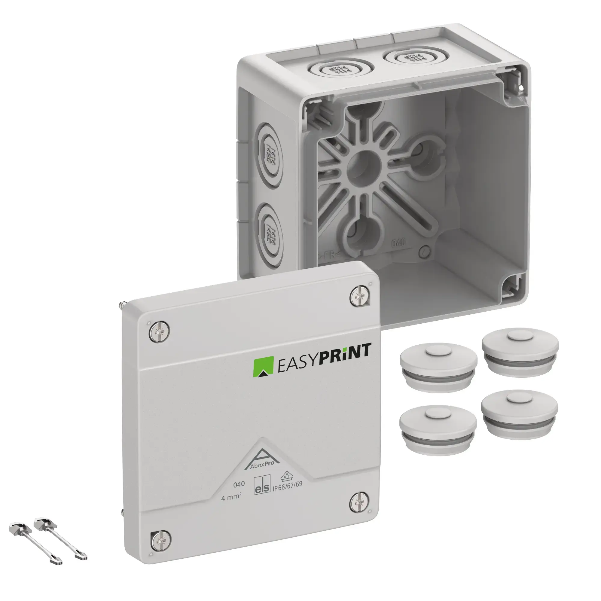 Spelsberg 404400EP Junction box, Type of protection IP66/IP67/IP69, max. 4², IK09, Protection class II, Ui 1000V AC, Ui 1000V DC, DLG, DNV, VDE, Halogen free (img_001) Spelsberg 404400EP Junction box, Type of protection IP66/IP67/IP69, max. 4², IK09, Protection class II, Ui 1000V AC, Ui 1000V DC, DLG, DNV, VDE, Halogen free (img_001)