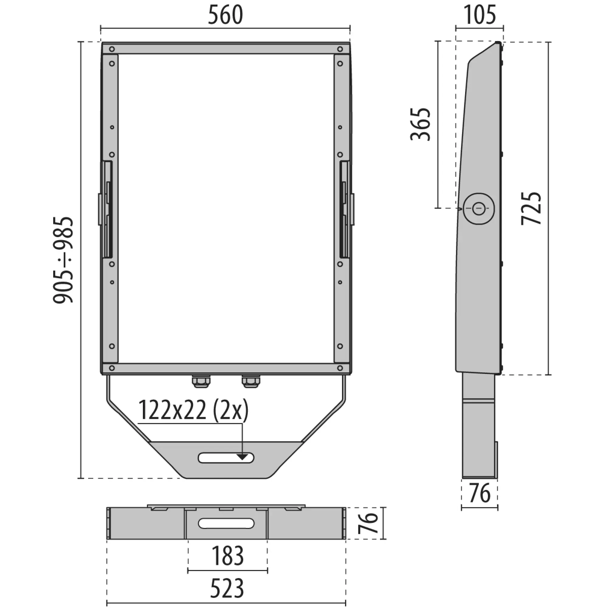 Performance iN Lighting 3104805 LED-Flutlichtleuchte 4000K 470W statisch 2CH asymmetrische breite Streuoptik 3104805 (img_003) Performance iN Lighting 3104805 LED-Flutlichtleuchte 4000K 470W statisch 2CH asymmetrische breite Streuoptik 3104805 (img_003)
