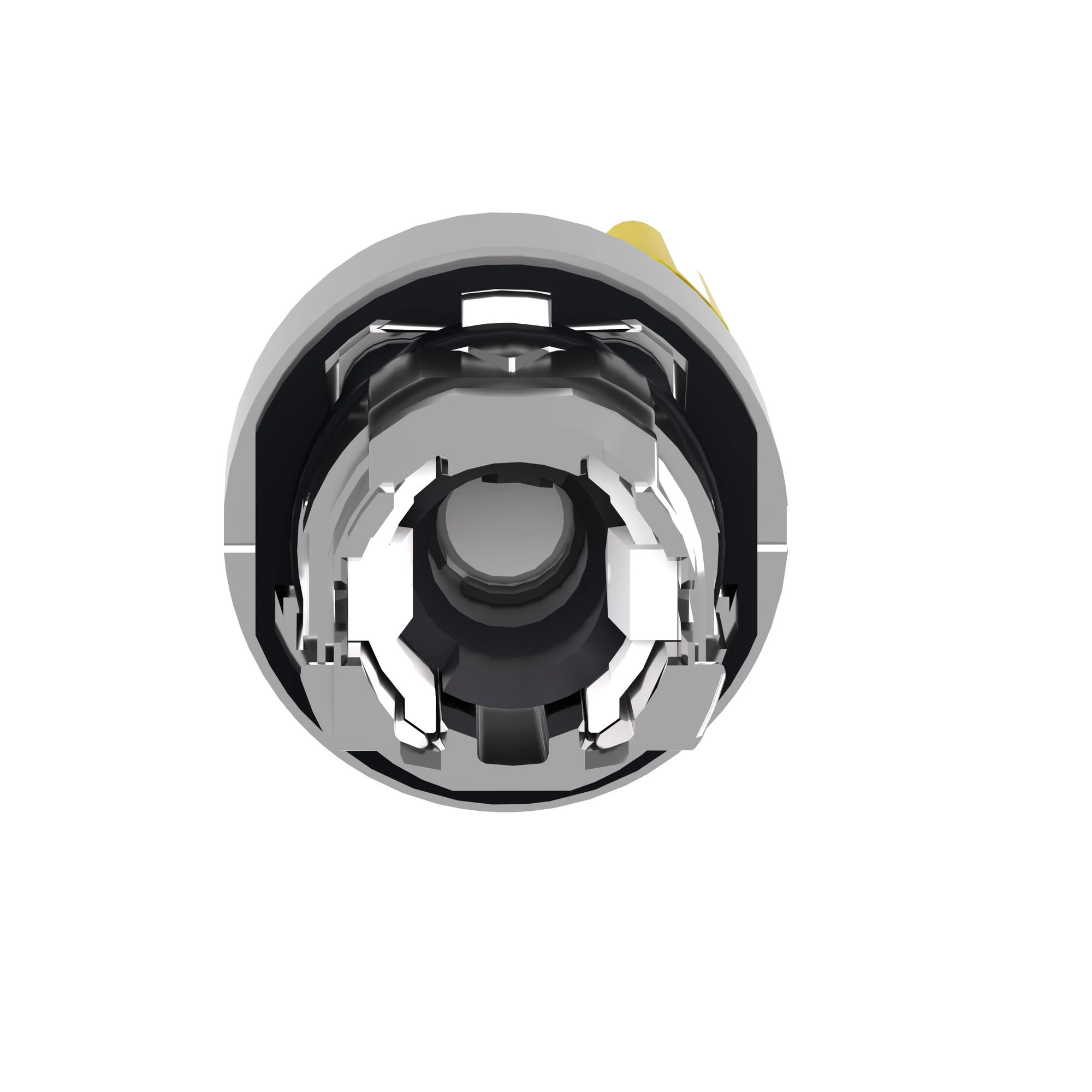 Schneider Electric ZB4BK1483 Illuminated selector switch, front element, Harmony XB4, metal, 22mm, yellow, for universal LED, 2 positions, momentary (img_002)