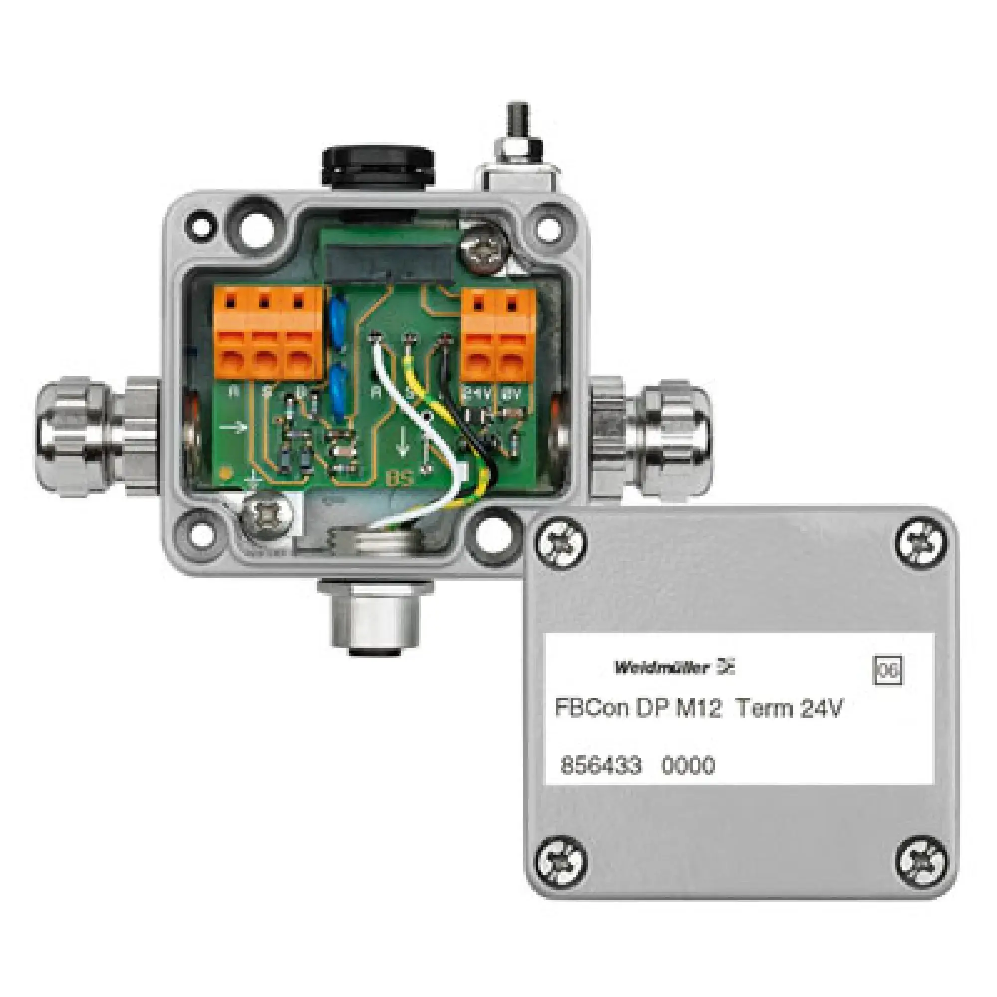 Weidmüller 8564330000 Field bus distributor, 1-way distributor, Housing main material: Aluminium, Profibus-DP, Modbus RS485 (img_002)