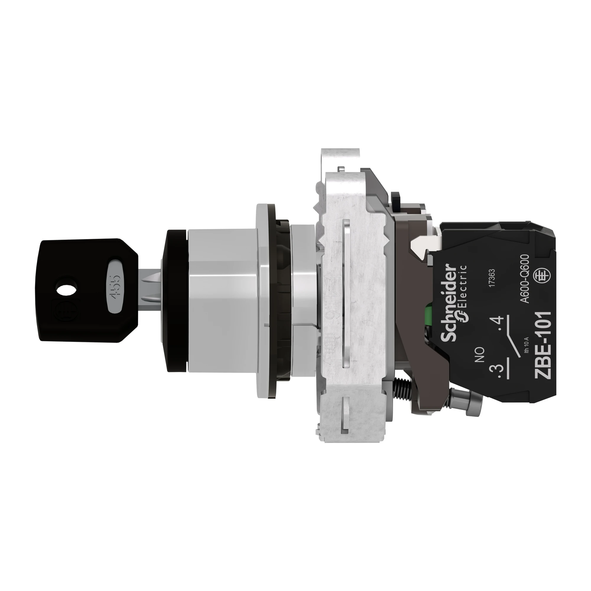 Schneider Electric XB4FG41 Key switch, Harmony XB4F, metal, 30mm, black, 2 positions, latching, Ronis 455, 1S (img_004) Schneider Electric XB4FG41 Key switch, Harmony XB4F, metal, 30mm, black, 2 positions, latching, Ronis 455, 1S (img_004)