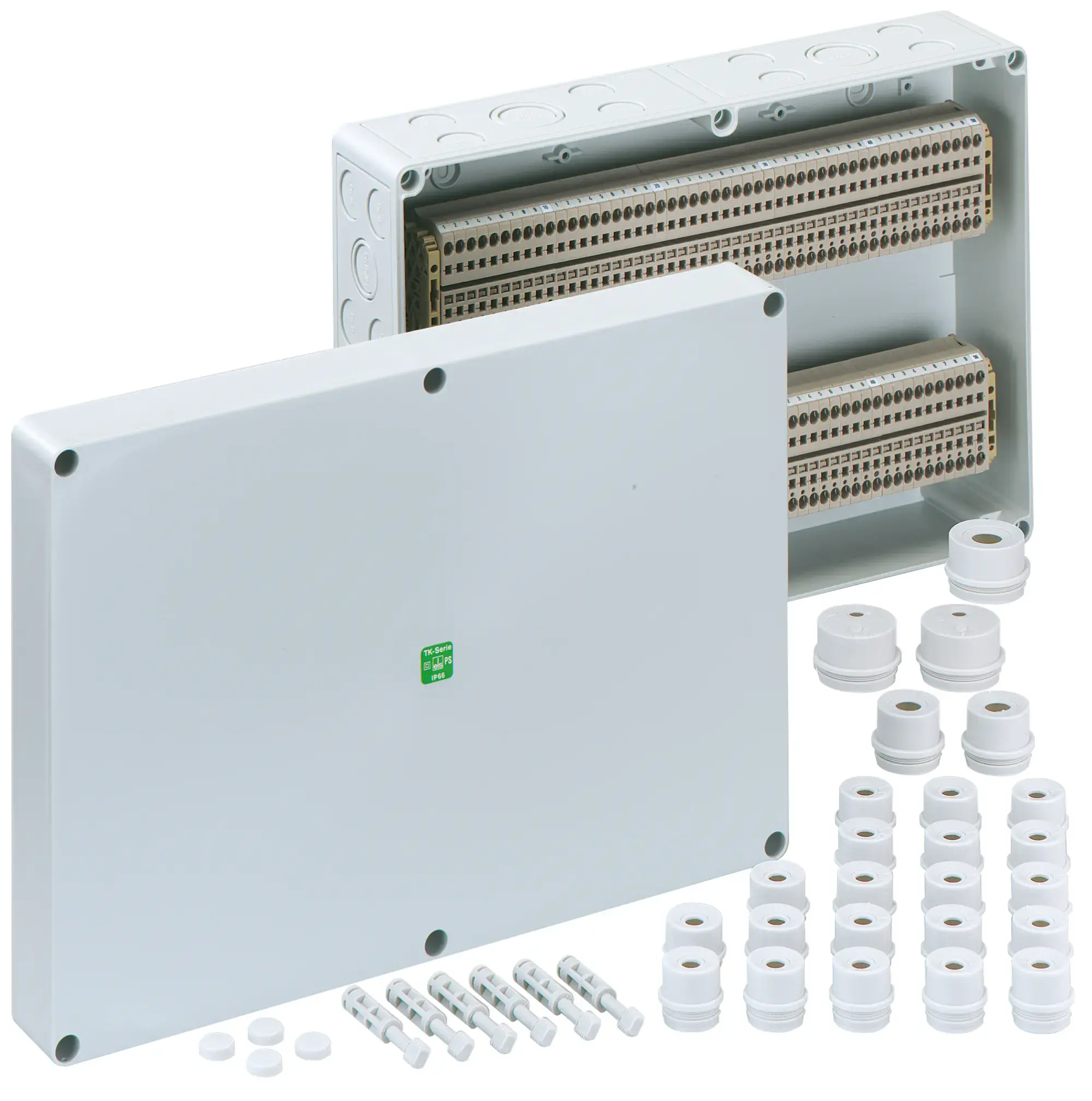 Spelsberg 63010001 Terminal block enclosure, Type of protection IP54/IP66 , max. 4², Impact strength IK08, Protection class II, Ui 400V AC, Halogen free (img_001) Spelsberg 63010001 Terminal block enclosure, Type of protection IP54/IP66 , max. 4², Impact strength IK08, Protection class II, Ui 400V AC, Halogen free (img_001)