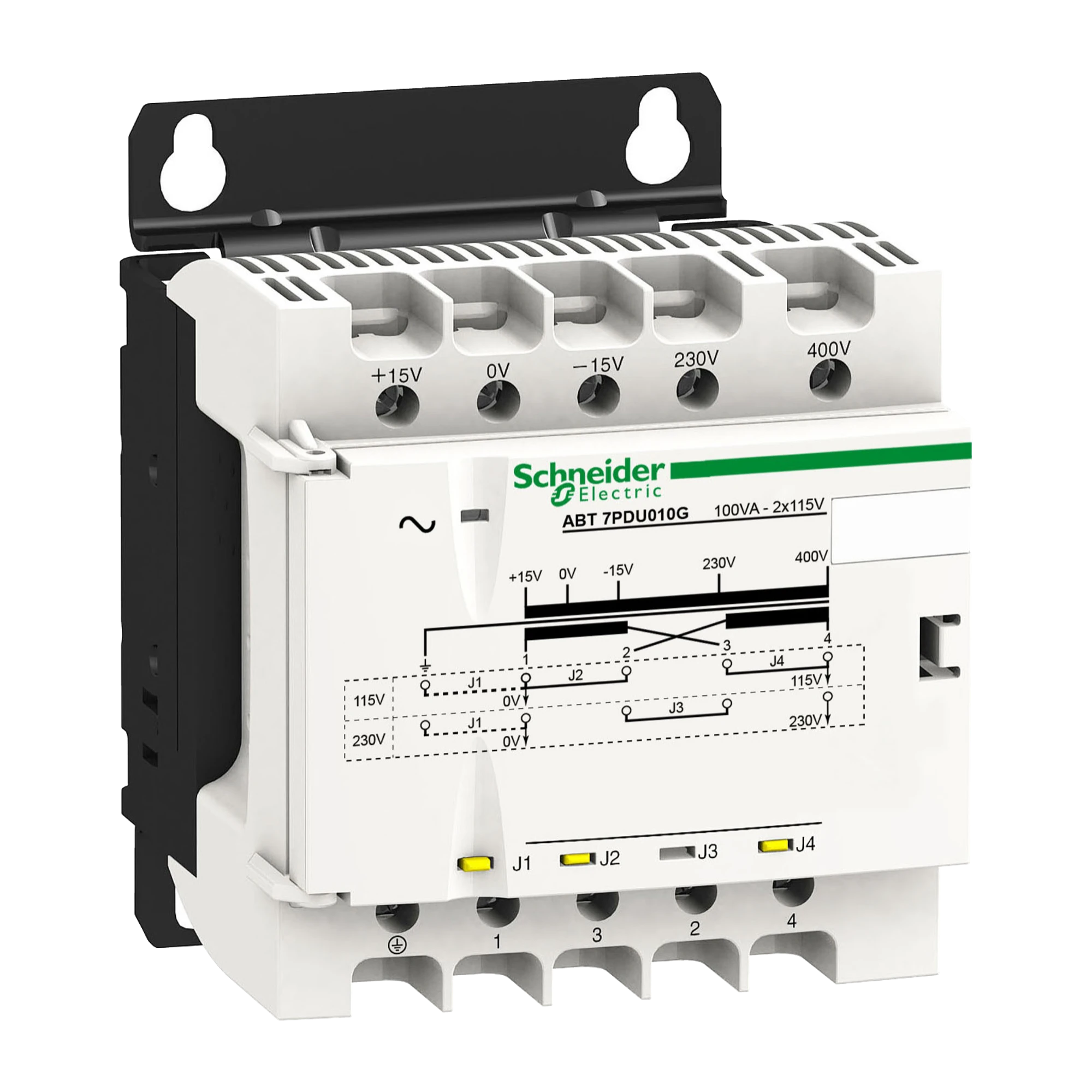 Schneider Electric ABT7PDU010G Safety isolation transformer, Modicon ABT7, Input 230/400V AC, Output 2x 115V AC, 100VA (img_001) Schneider Electric ABT7PDU010G Safety isolation transformer, Modicon ABT7, Input 230/400V AC, Output 2x 115V AC, 100VA (img_001)
