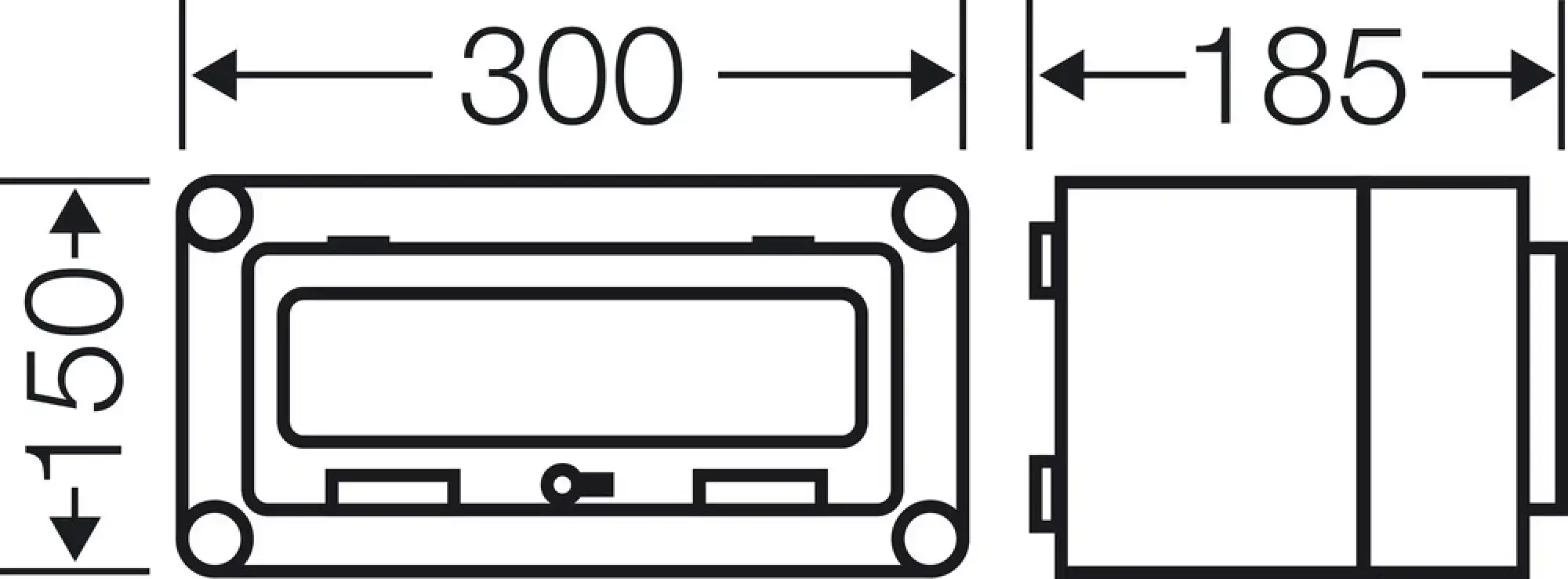 Hensel 2000615 Mi-Automatengehäuse, 12 TE, mit 1 Klappdeckel, o. PE- und N-Klemmen Mi 1117 (img_003)