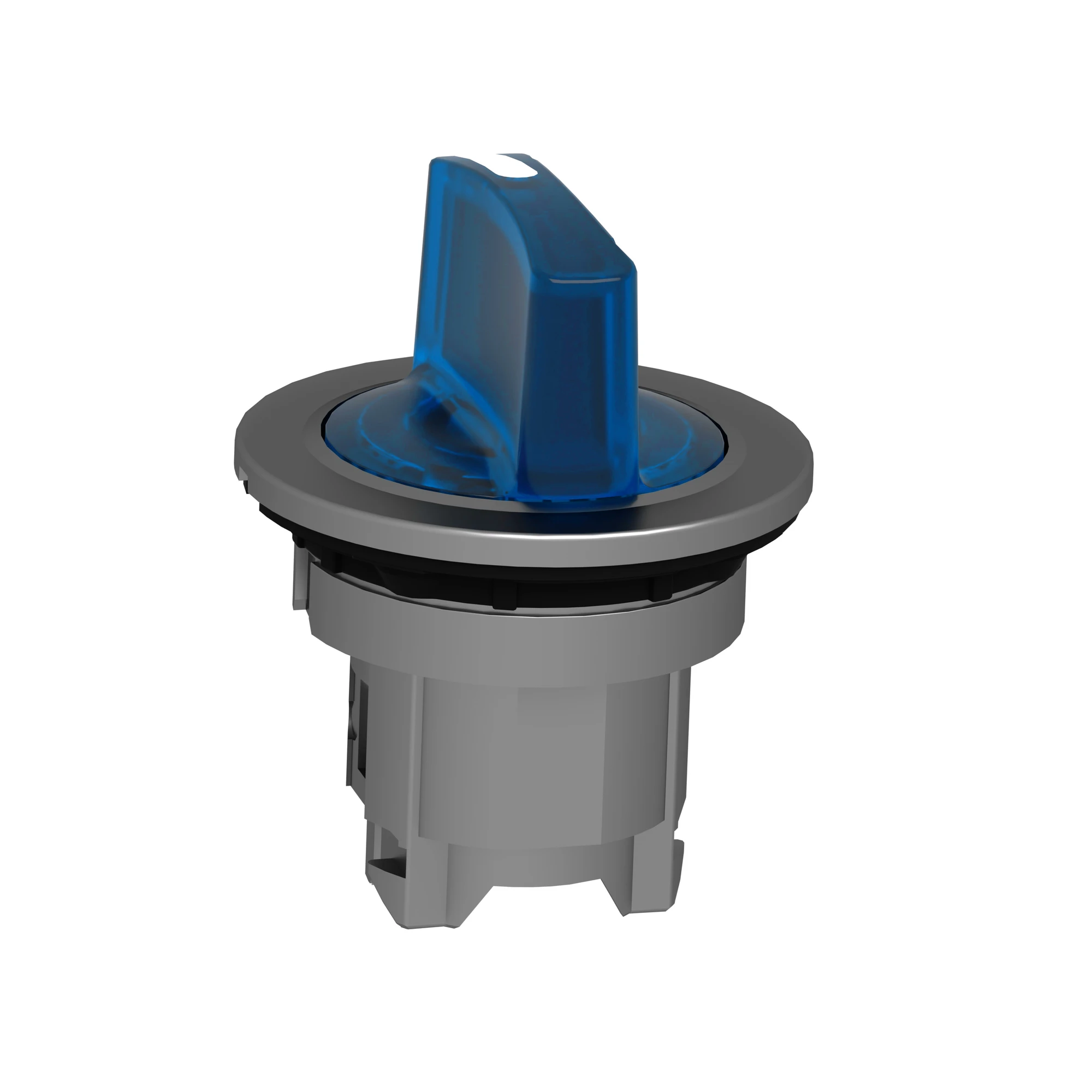 Schneider Electric ZB4FK1863 Illuminated selector switch, front element, Harmony XB4F, metal, 30mm, blue, for universal LEDs, 3 positions, momentary on right (img_007)