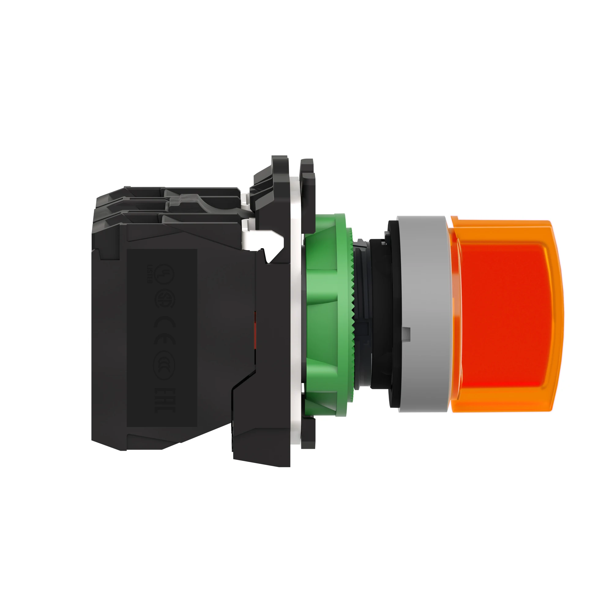 Schneider Electric XB5AK135M5C0 Pilot light selector switch, Harmony XB5, plastic, light gray, orange, 22mm, universal LED, 3 positions, 1NO+1NC, 230-240V AC (img_004) Schneider Electric XB5AK135M5C0 Pilot light selector switch, Harmony XB5, plastic, light gray, orange, 22mm, universal LED, 3 positions, 1NO+1NC, 230-240V AC (img_004)